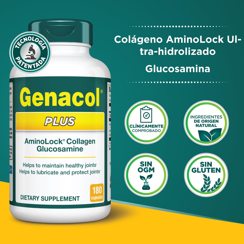 Genacol Plus – Glucosamine and Collagen Joint Supplement, Lubricates, Protects and Maintains Heathy Joints, Relieves Joint Discomfort Plus, 180 Capsules (60-Day Supply) Genacol Au supplements