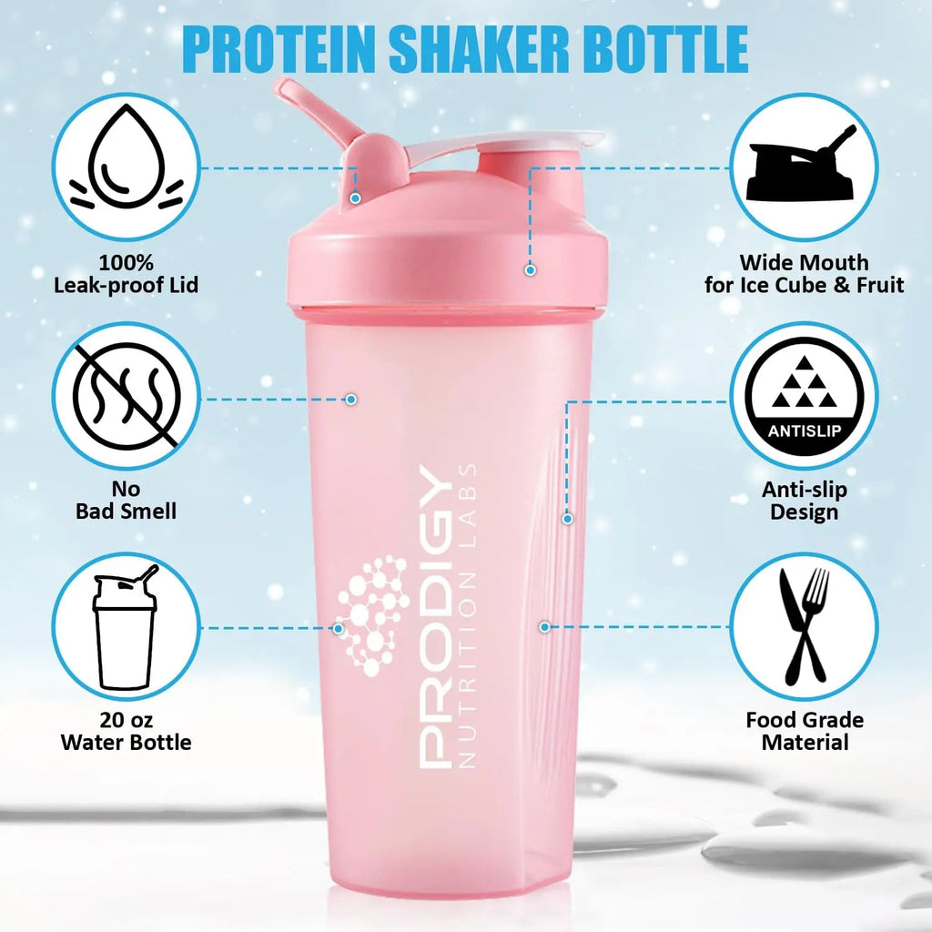 Protein Shaker 20oz Large Shaker Bottle Perfect for Workout Supplements, Protein powder Prodigy Nutrition Labs Au supplements