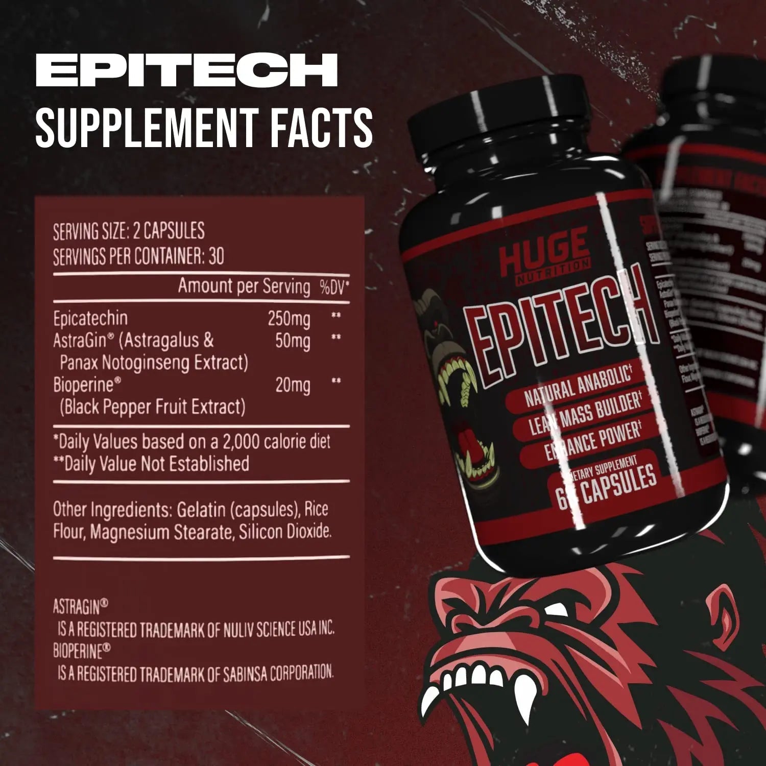 Huge Supplements, Epitech, Epicatechin Supplement, Increase Muscle Mass, Enhance Huge Supplements Au supplements
