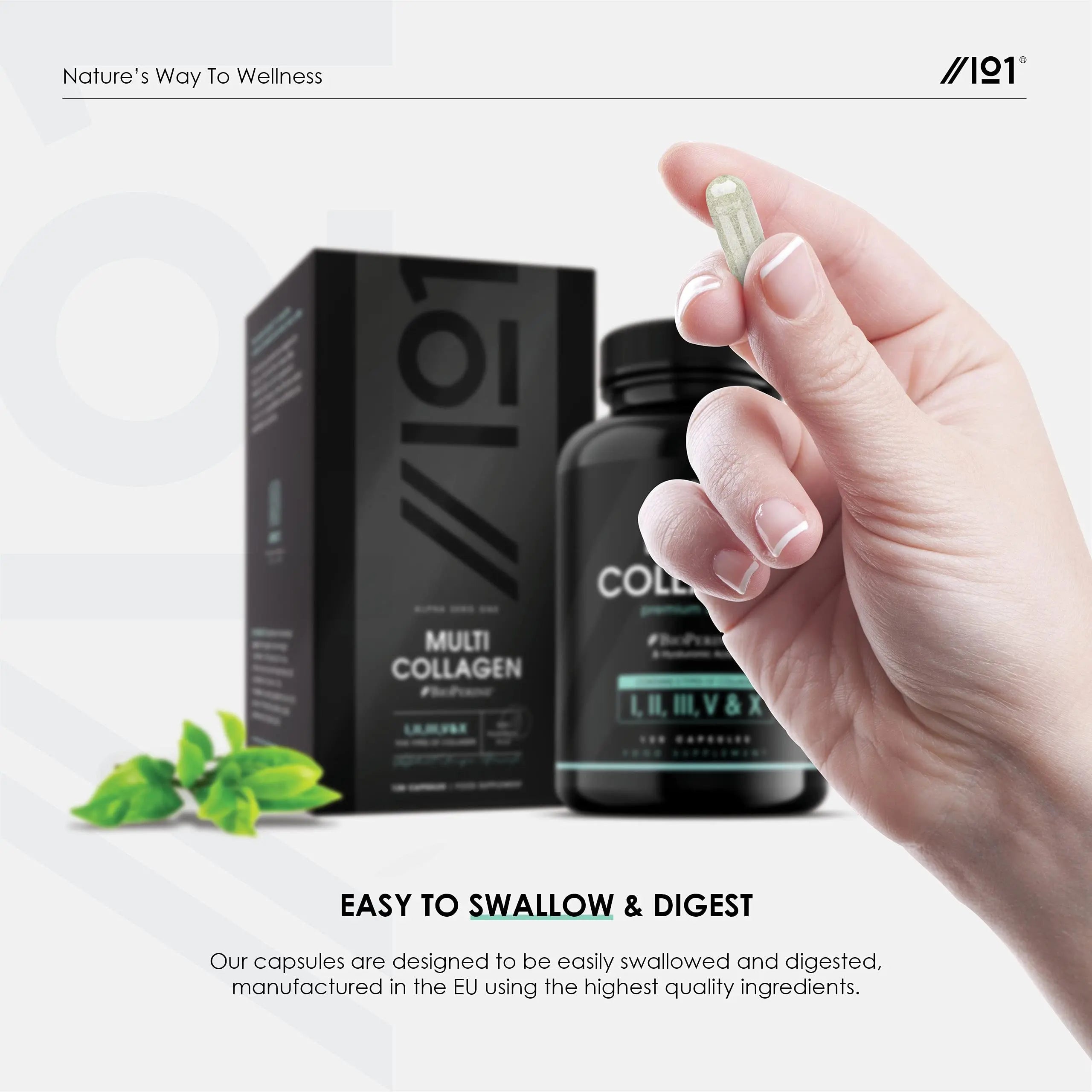 Multi Collagen Capsules - 120 Capsules - Types I, II, III, V & X - Wild Caught Fish, Grass Fed Bovine, Eggshell Revive Naturals Au supplements