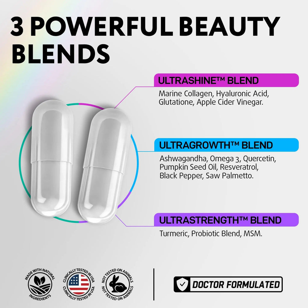IQ BIOLOGY Biotin Collagen Keratin Astragalus Magnesium Ashwagandha Vitamin D3 Vitamin C IQ BIOLOGY Au supplements