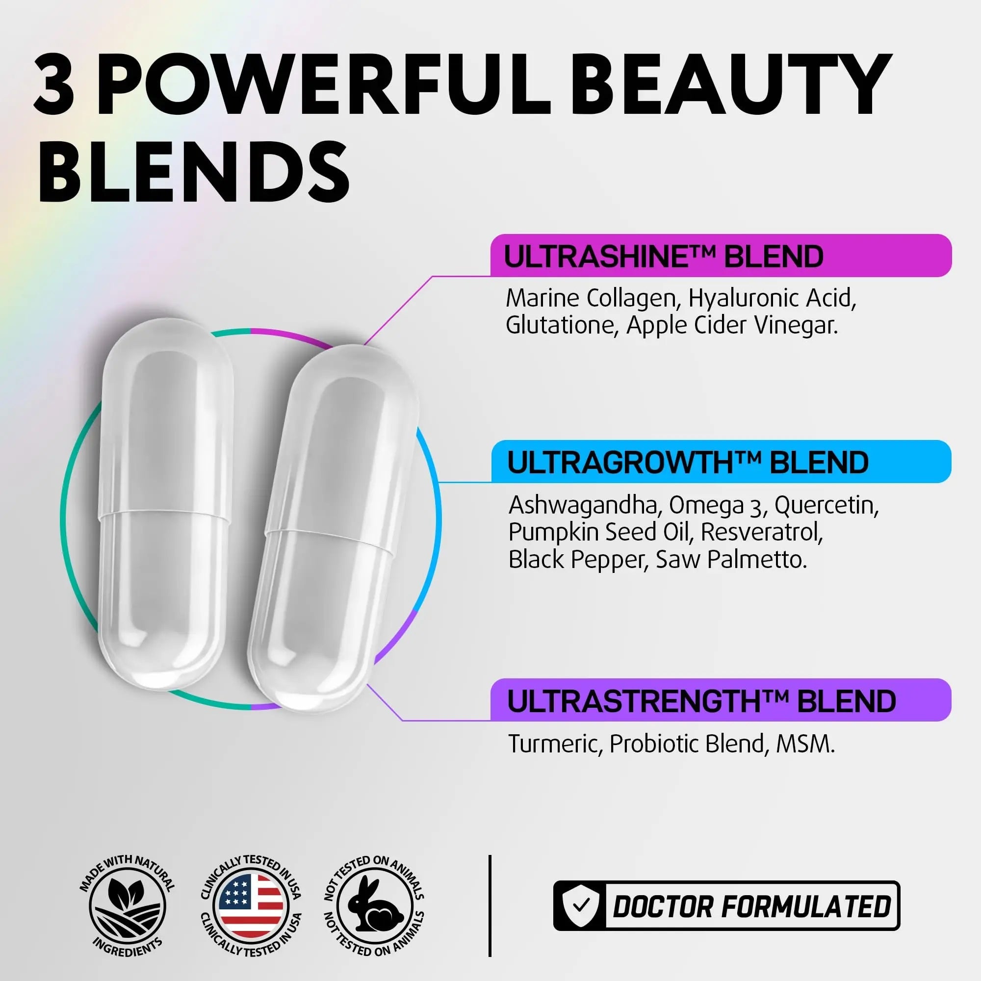 IQ BIOLOGY Biotin Collagen Keratin Astragalus Magnesium Ashwagandha Vitamin D3 Vitamin C IQ BIOLOGY Au supplements