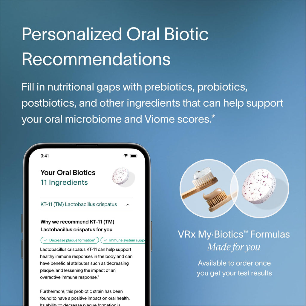 Viome at-Home Oral Microbiome Test Kit for Women & Men, in-Depth Saliva Analysis, 16 Health Scores, Oral Microbiome, Dental and Gum Health, Root Cause of Bad Breath, Detailed Analysis App Included Viome Au supplements