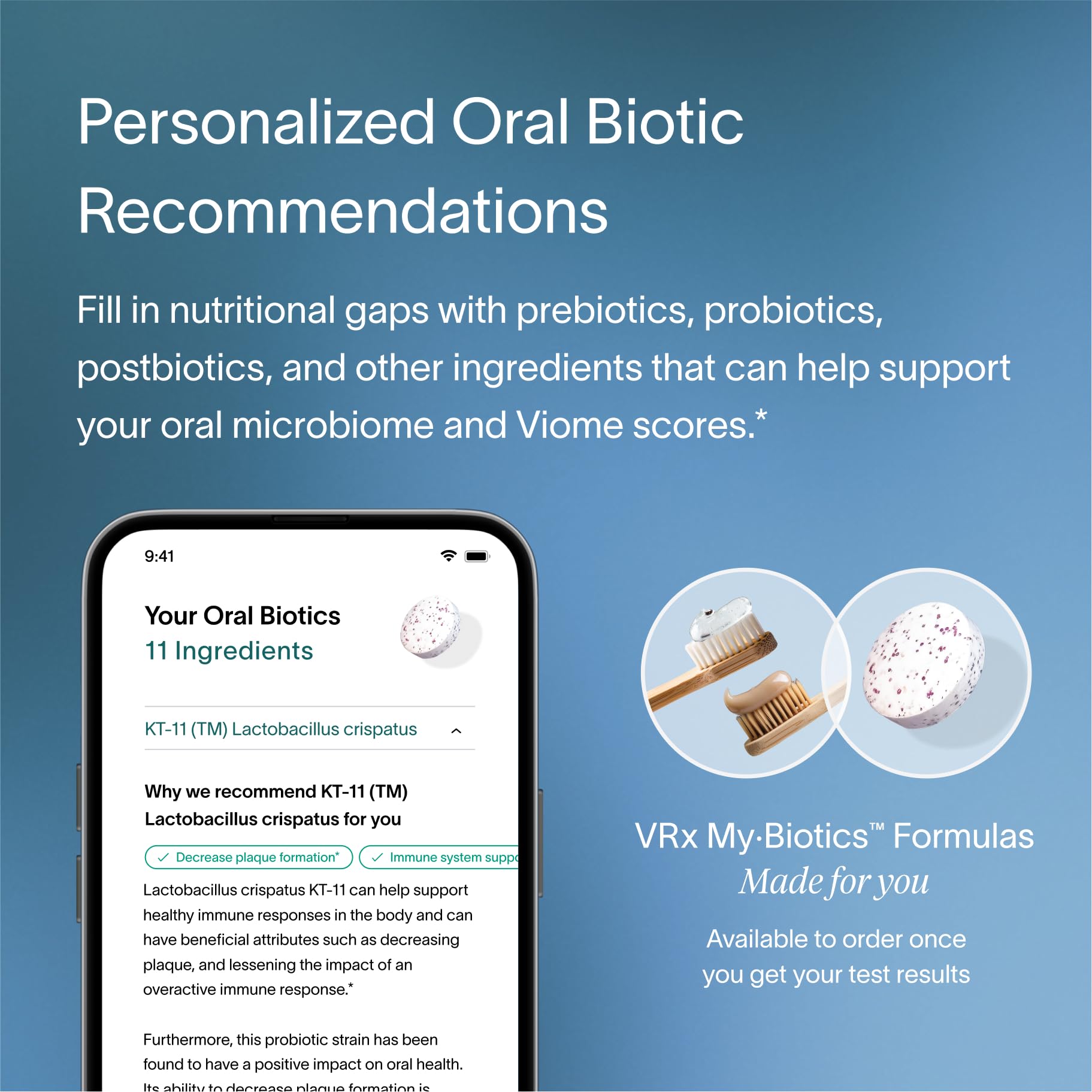 Viome at-Home Oral Microbiome Test Kit for Women & Men, in-Depth Saliva Analysis, 16 Health Scores, Oral Microbiome, Dental and Gum Health, Root Cause of Bad Breath, Detailed Analysis App Included Viome Au supplements