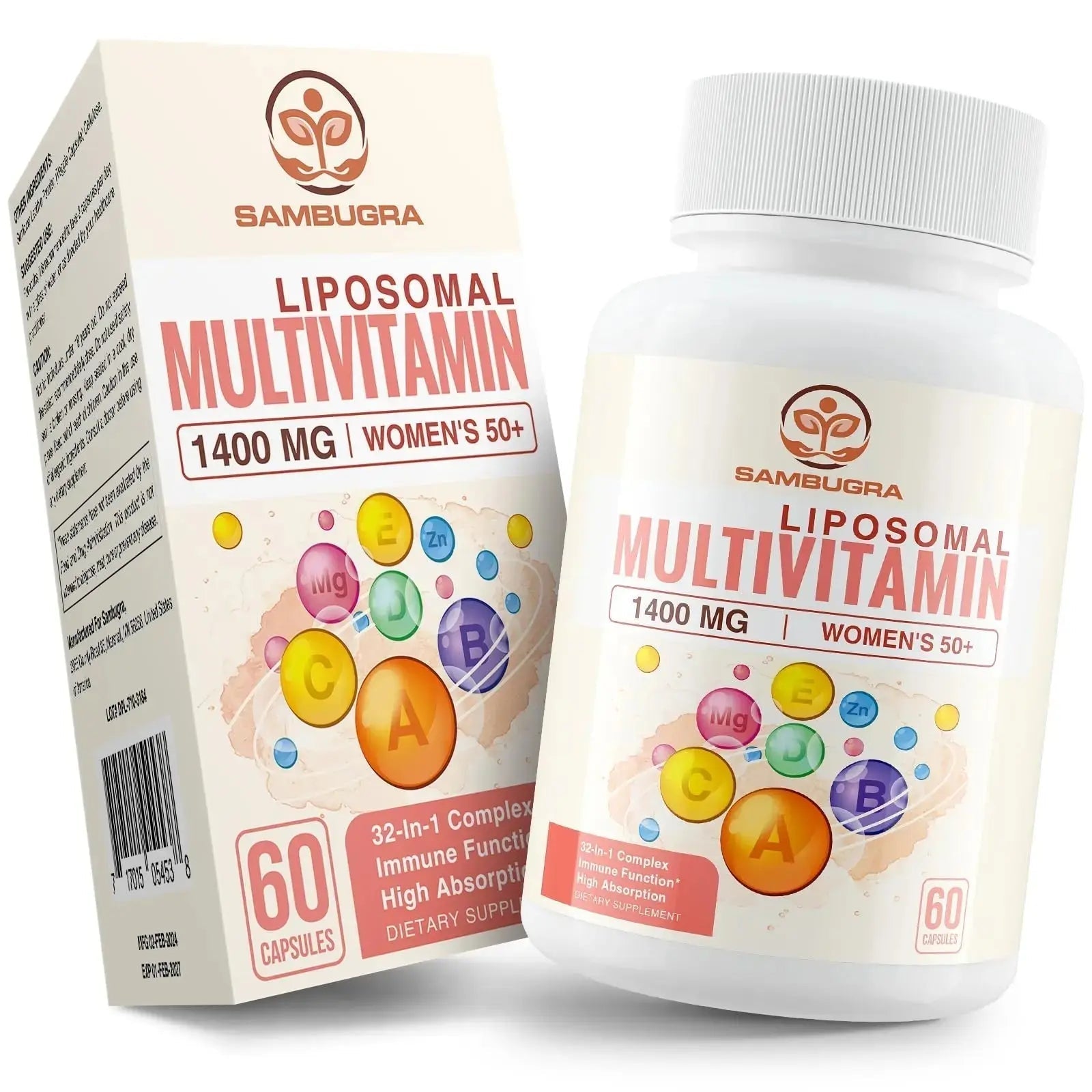 Sambugra Liposomal Multivitamin for Women 50+ - Women Daily Multivitamin with 32 Ingredients, CoQ10, Vitamins C, B, D, E Sambugra Au supplements