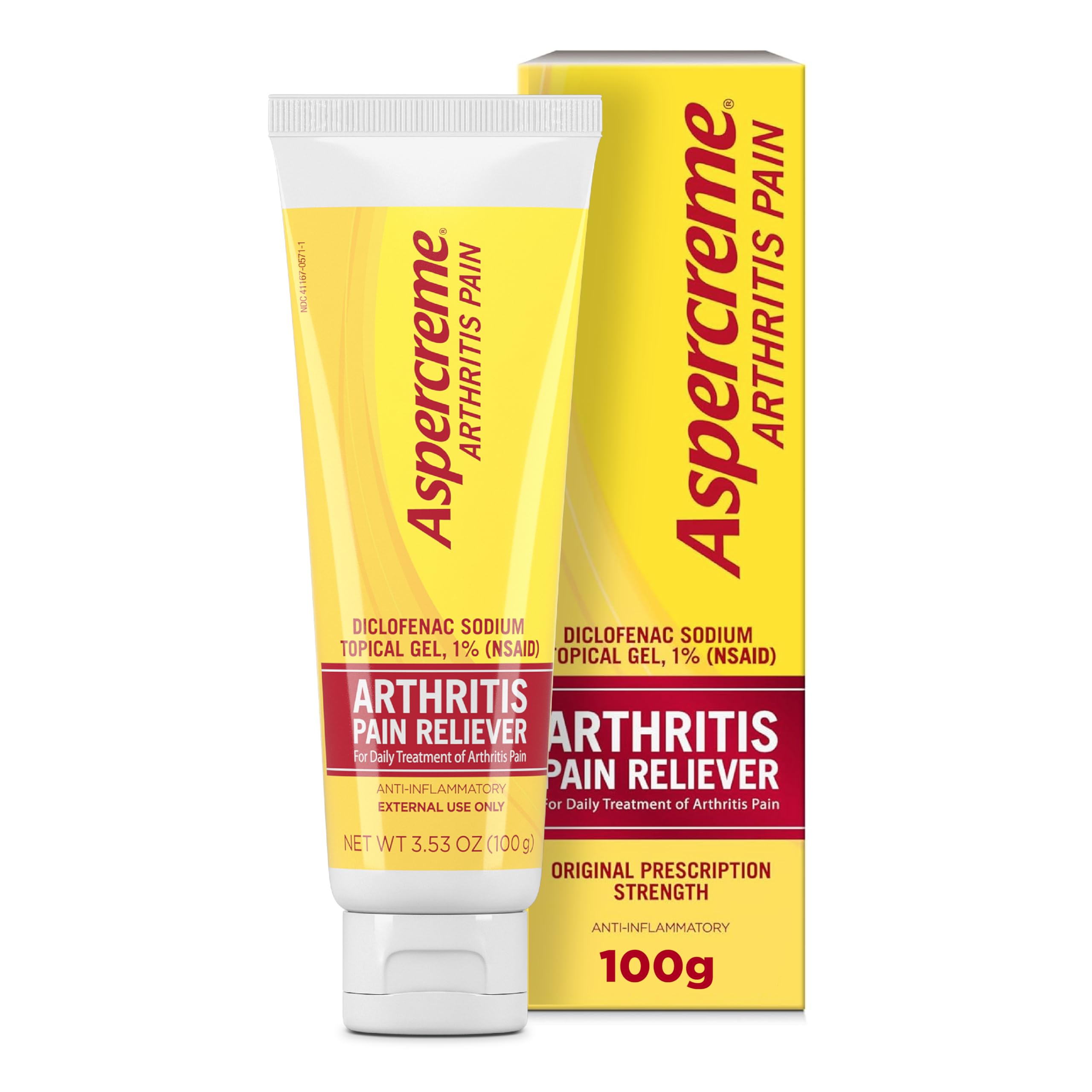 Aspercreme Arthritis Pain Relief Gel for Arthritis & Joint Pain, Non-steroidal Anti-inflammatory Topical Gel with Max-Strength Diclofenac Sodium, 100 g Aspercreme Au supplements