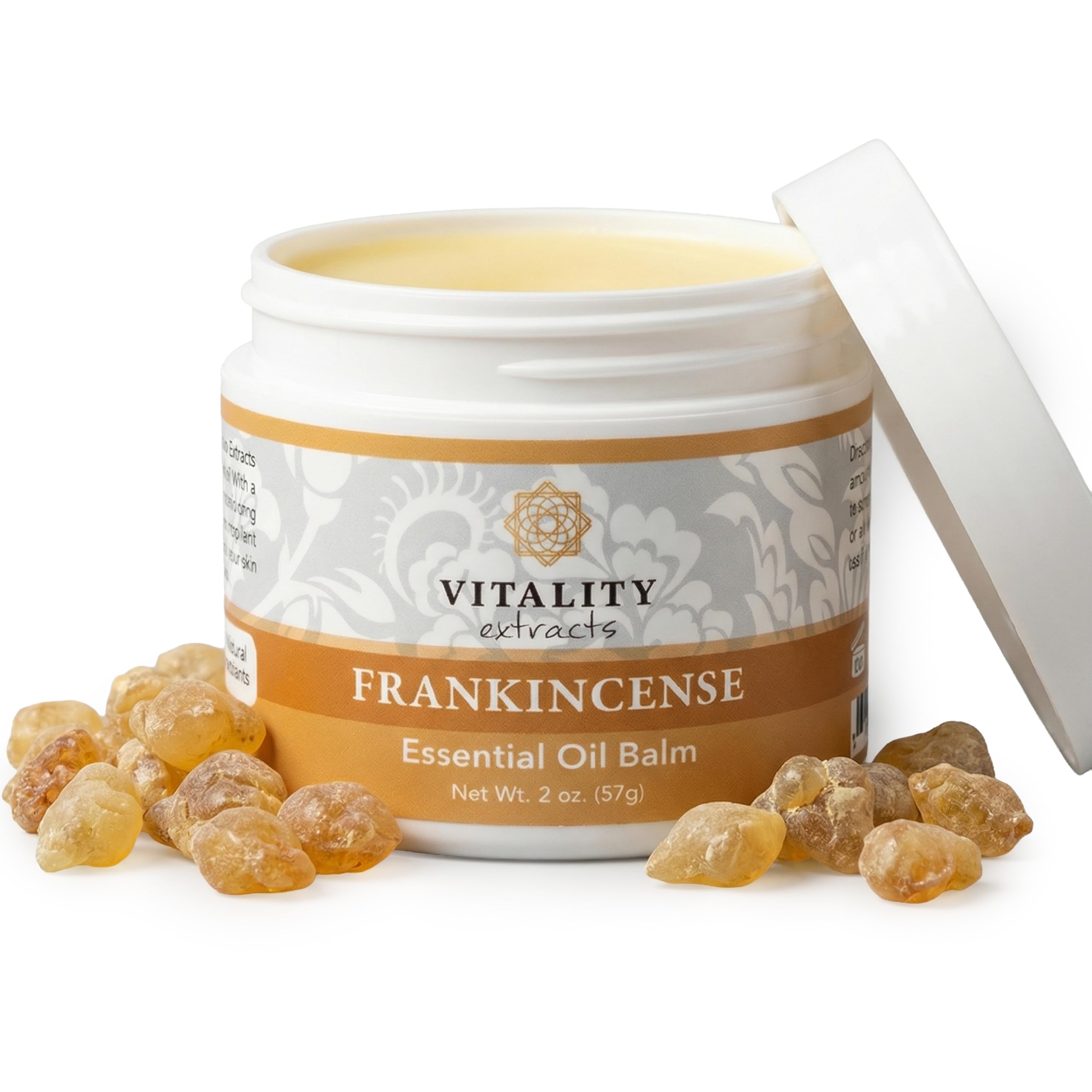 Vitality Extracts Frankincense Balm - 2oz, Boswellia Serrata, Beeswax, Olive Oil, Moisturizer for Dry, Cracked Skin, All Skin Types
