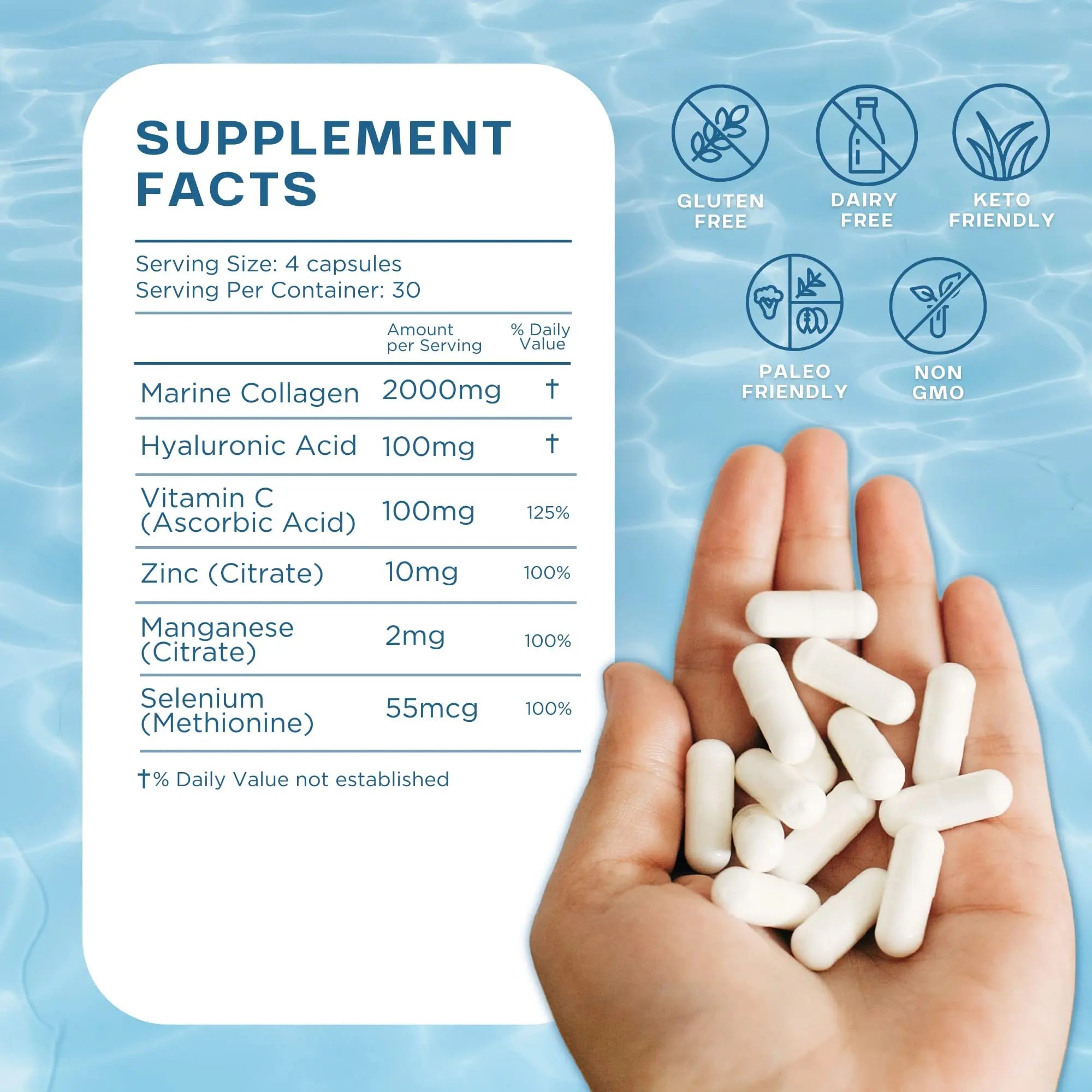 CORREXIKO Marine Collagen Pills, High Strength 2200mg Anti-Ageing Tablets CORREXIKO Au supplements