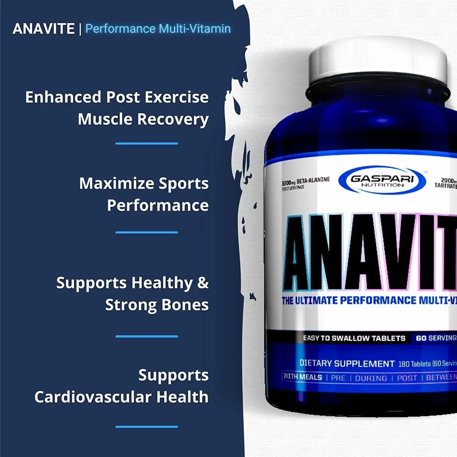 Gaspari Nutrition Anavite, Full Spectrum Multi-Vitamin Packs, Anavite Multivitamins, CLA, Omega 3s, Proven Gut, and Proven Liver Detox Gaspari Nutrition Au supplements