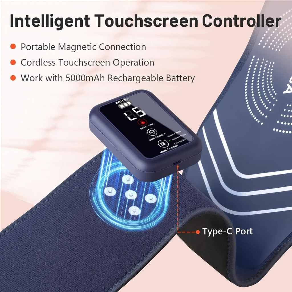 ROMISA Red Light Therapy Belt - Infrared Light Therapy Vibration Rechargeable 660nm&850nm ROMISA Au supplements