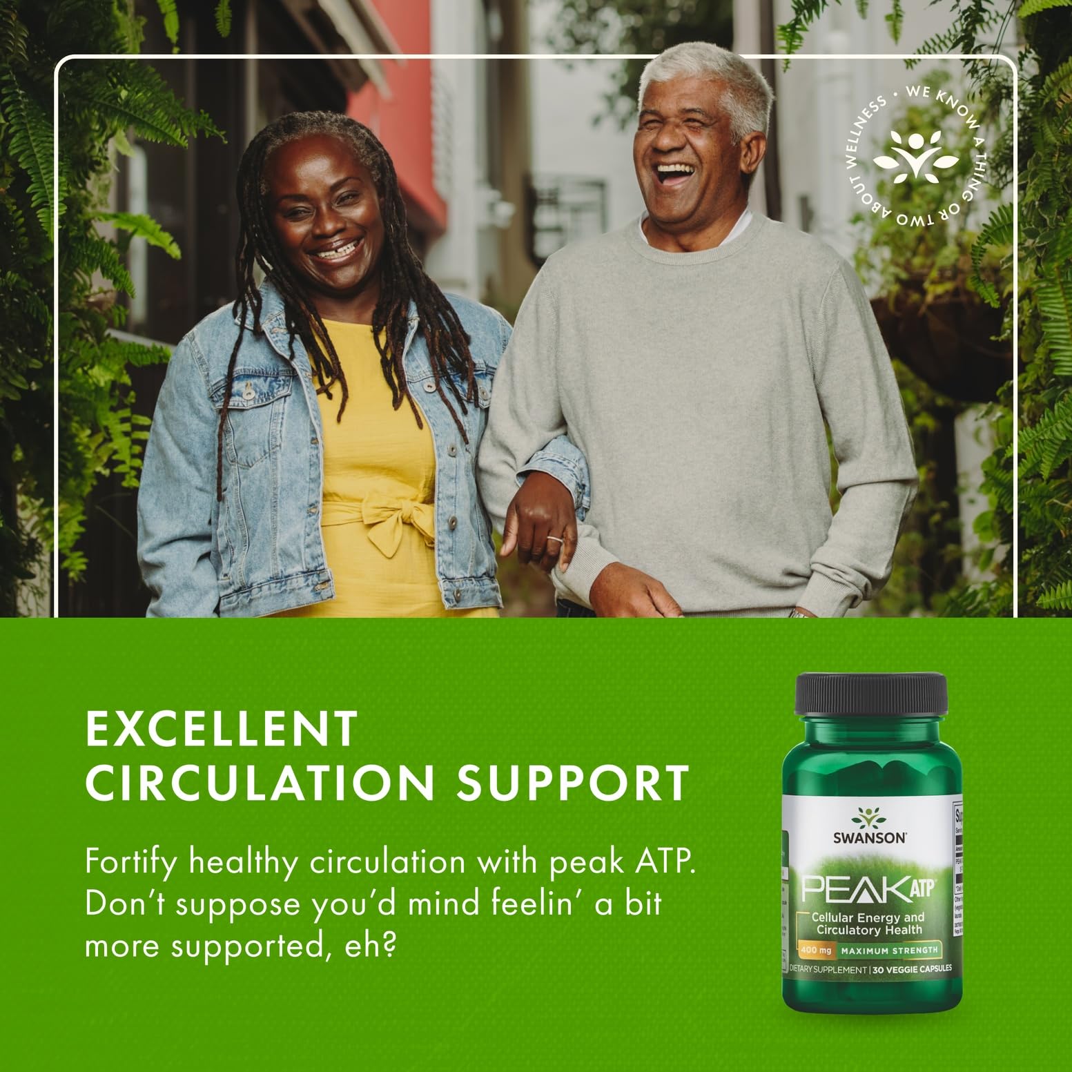 Swanson Maximum Strength Peak ATP Cellular Energy Supplement for Athletes and Active Adults Seeking Performance and Recovery Support - 400 mg (30 Veggie Capsules, 2 Pack) Swanson Au supplements