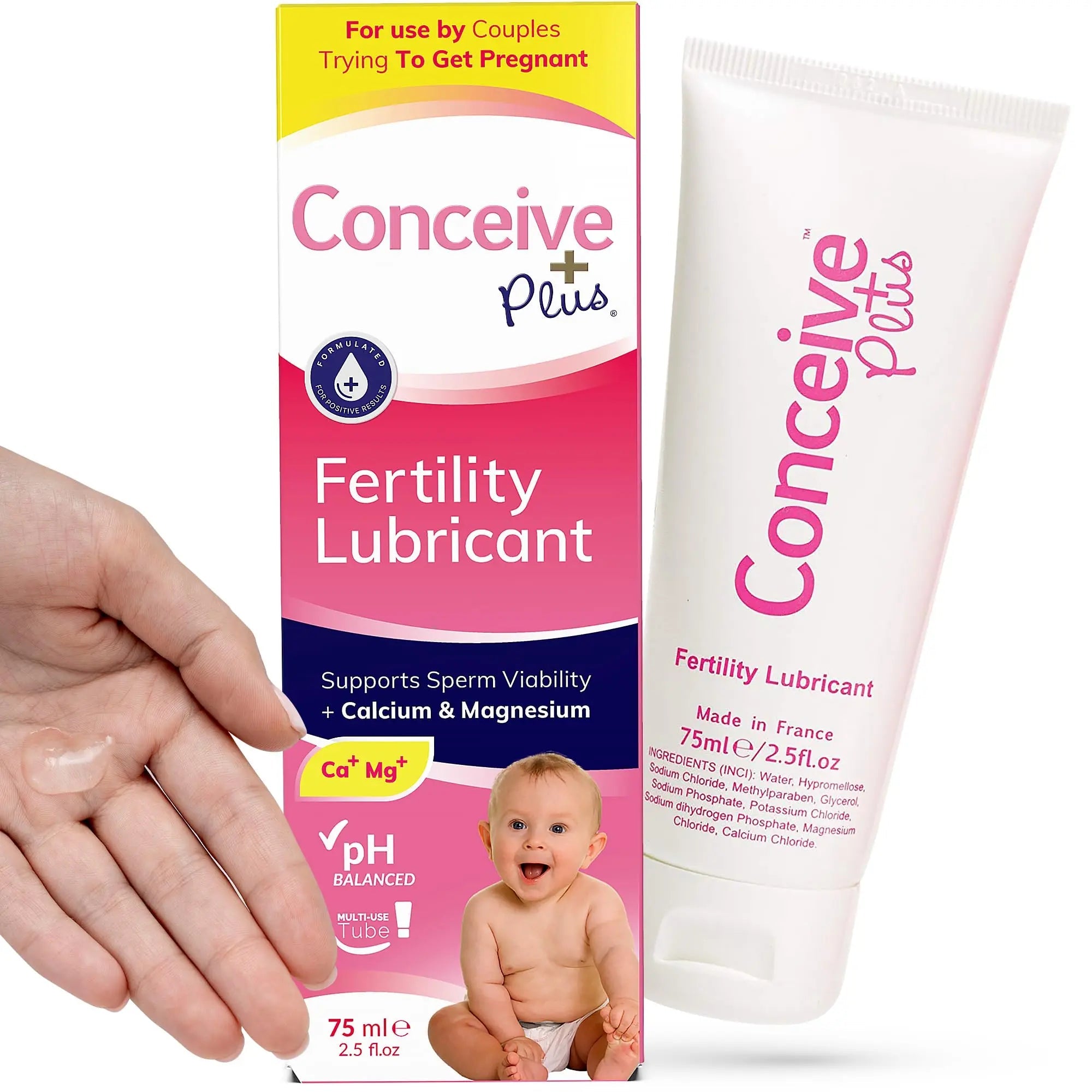 Conceive Plus Fertility Lubricant - Fertility Friendly Lube for Couples Trying to Conceive, 75ml / 2.5 fl oz CONCEIVE PLUS Au supplements