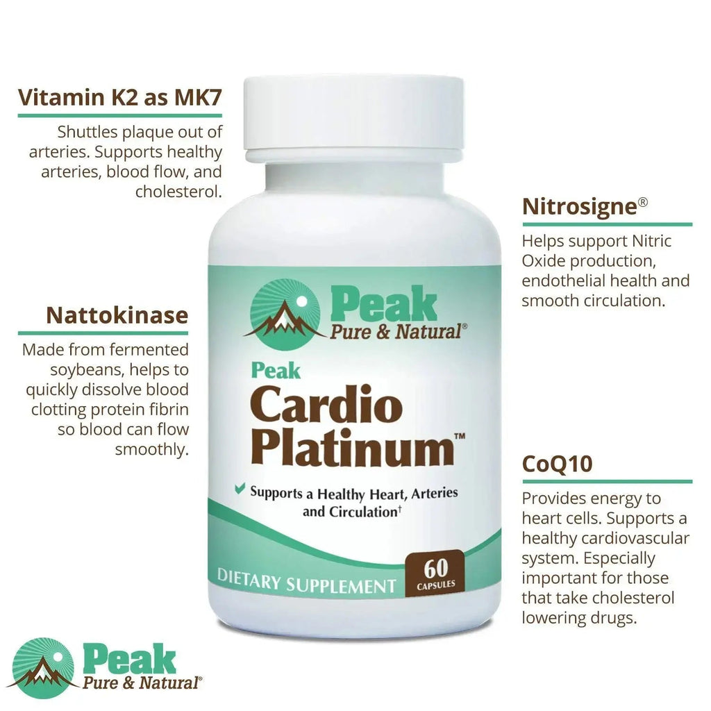 Peak Pure & Natural Peak Cardio Platinum 180 Capsules Peak Pure & Natural Au supplements