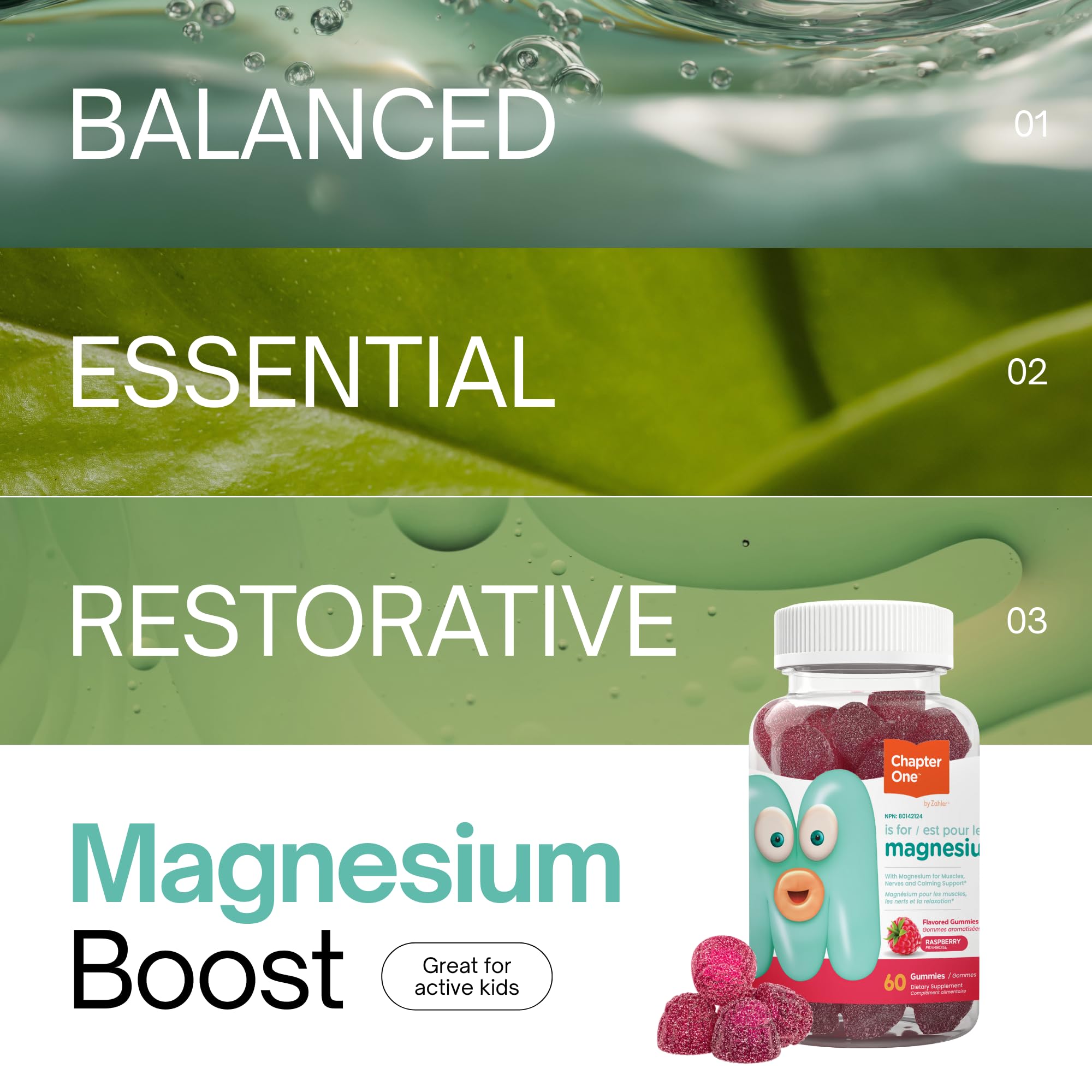 Chapter One Magnesium Gummies, Great Tasting Magnesium for Kids, Calm Kids Magnesium, Magnesium Gummies for Women and Men