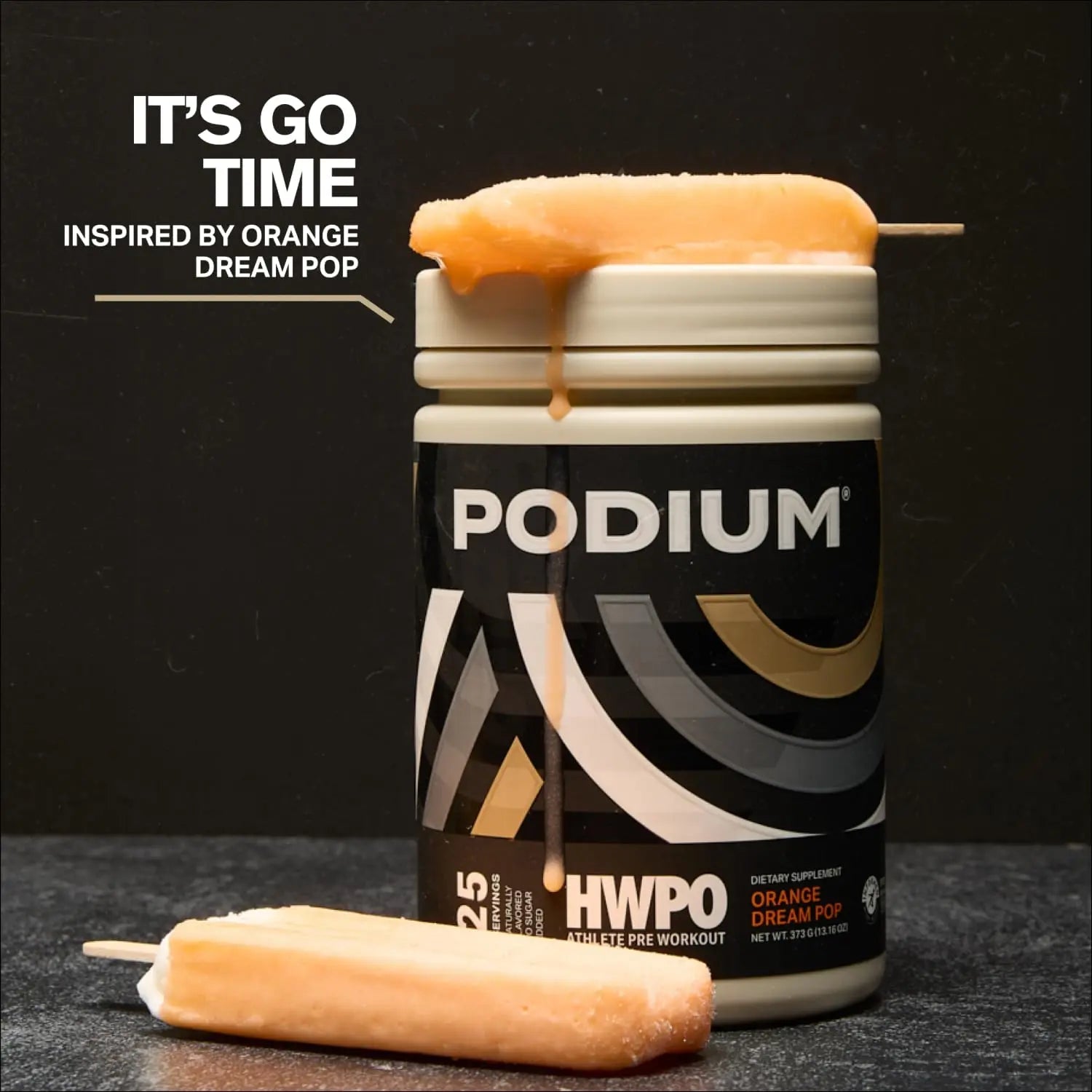 Podium Nutrition, Athlete Pre Workout Powder, Orange Dream Pop, 25 Servings, Beta Alanine Podium Nutrition Au supplements
