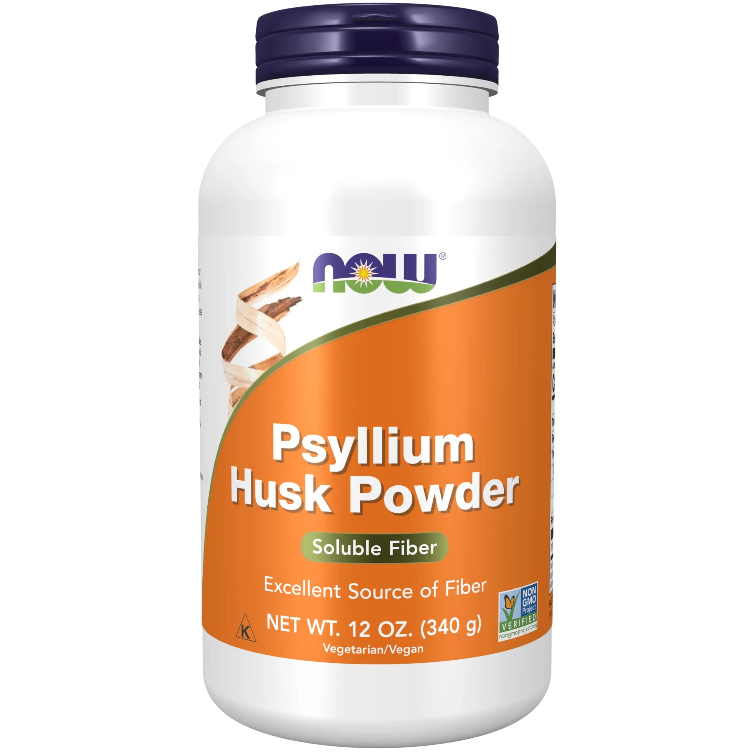 NOW Supplements, Psyllium Husk Powder, Non-GMO Project Verified, Soluble Fiber NOW Au supplements