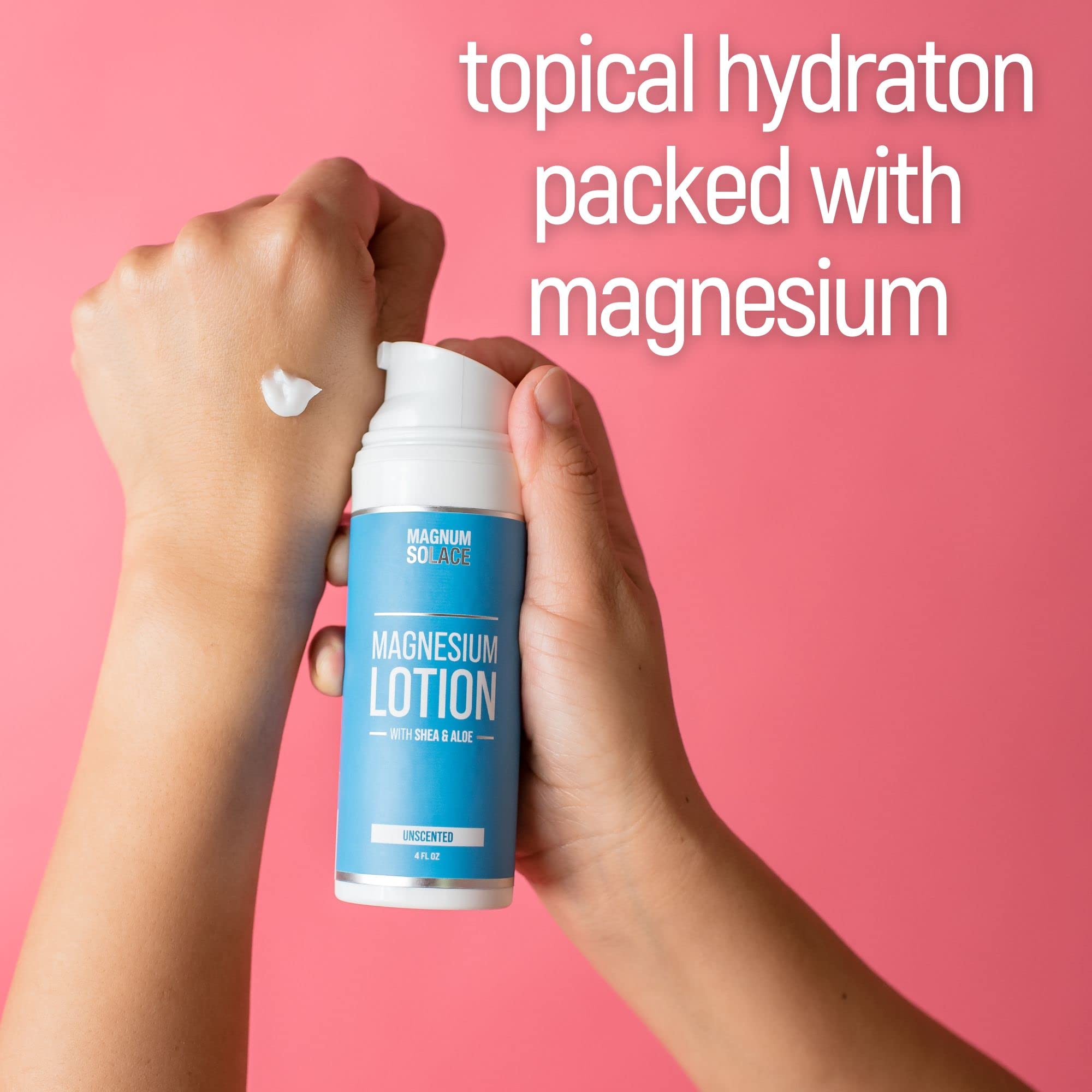 Magnesium Lotion – Super Concentrated – Made with Aloe and Shea – For Leg Cramps, Sore Muscles & Joints, Rejuvenation – Safe for Kids, Made in the USA (Unscented) Magnum Solace Au supplements
