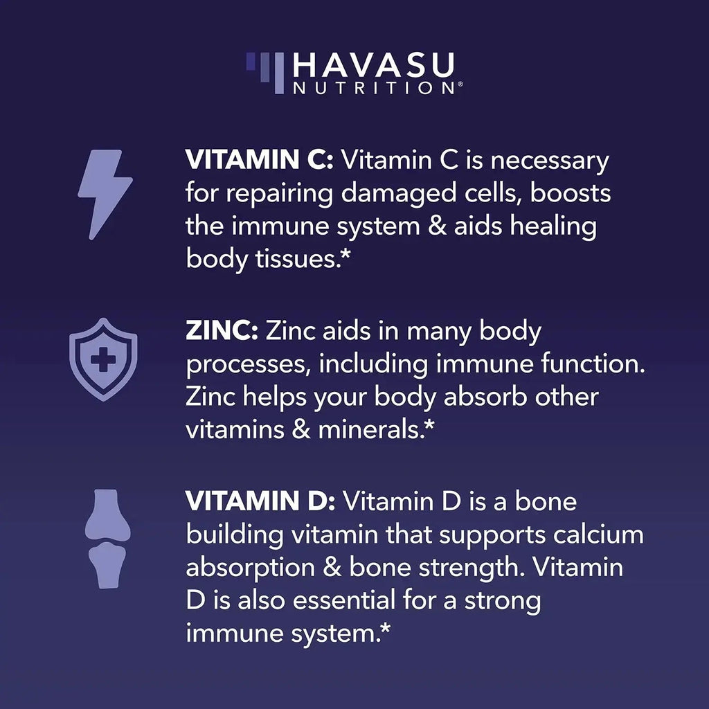 Multivitamin Gummies for Adults - Daily Gummy with Vitamin C, D, and Zinc for Men and Women - 60 Count - GLP-1 Nutritional Support HAVASU NUTRITION Au supplements