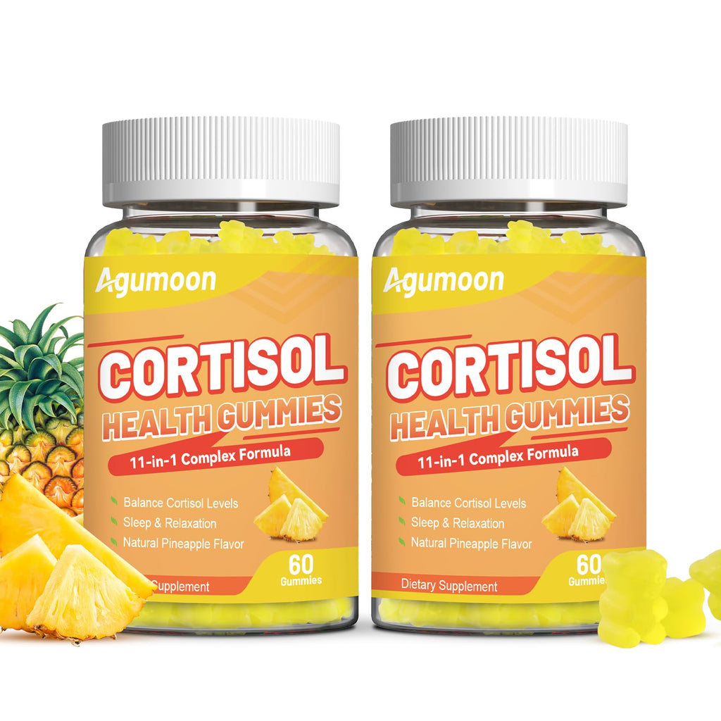 Agumoon Cortisol Gummies for Women, Cortisol Supplements with Ashwagandha, Magnesium, L-theanine, for Relaxation and Mood Support - 120 Gummies Agumoon Au supplements