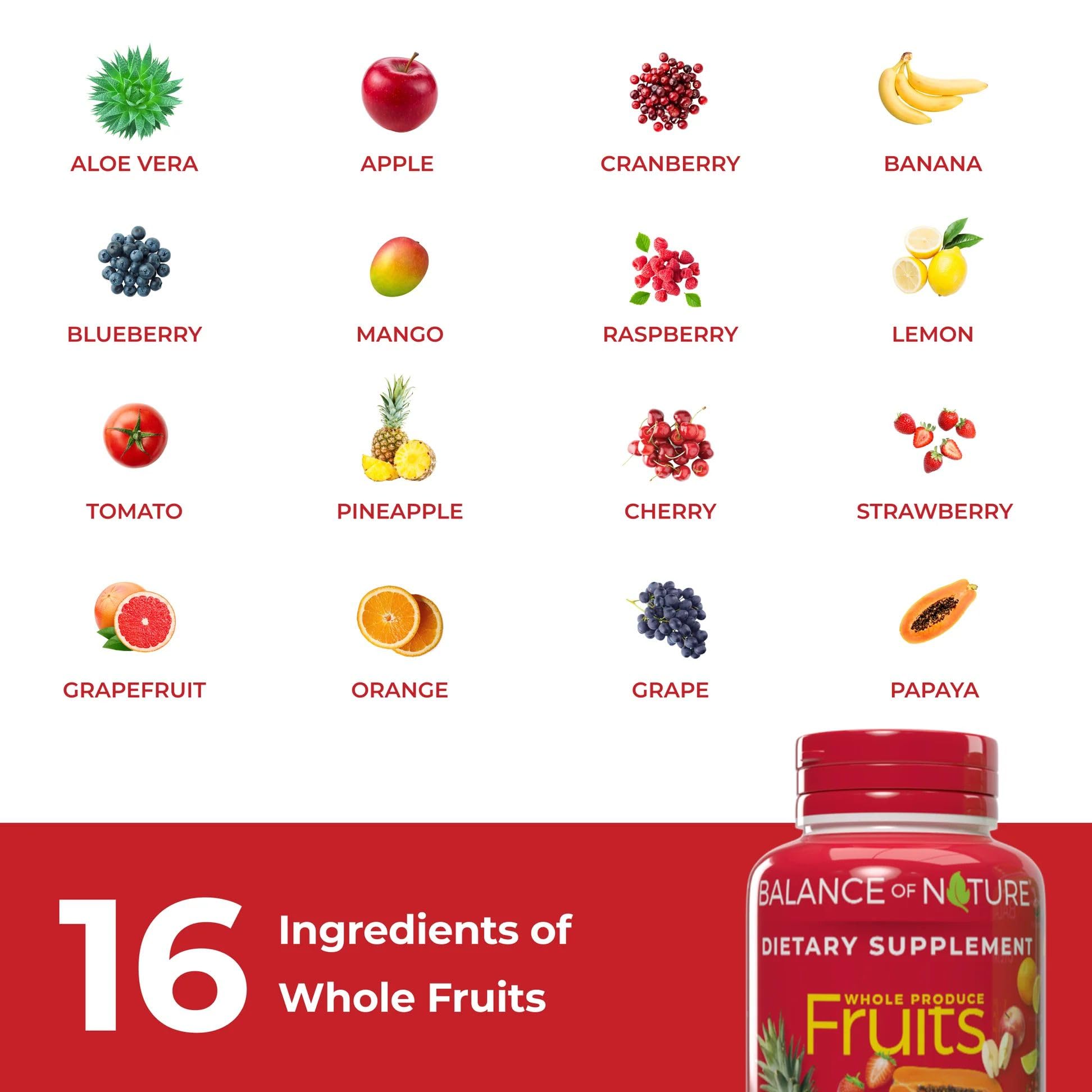 Balance of Nature Whole Fruits Supplement with Superfood Fruits Balance of Nature Au supplements