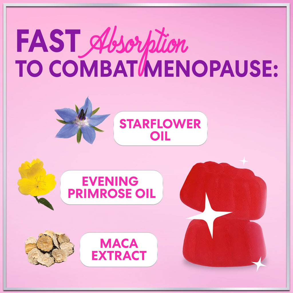 Menopause Supplements for Women - Complete Natural Mild Hot Flashes & Night Sweats Support, Multi Benefit Menopause Relief Gummy, Support for Balance & Energy, Gluten-Free & Non-GMO - 60 Gummies Hello Lovely! Au supplements
