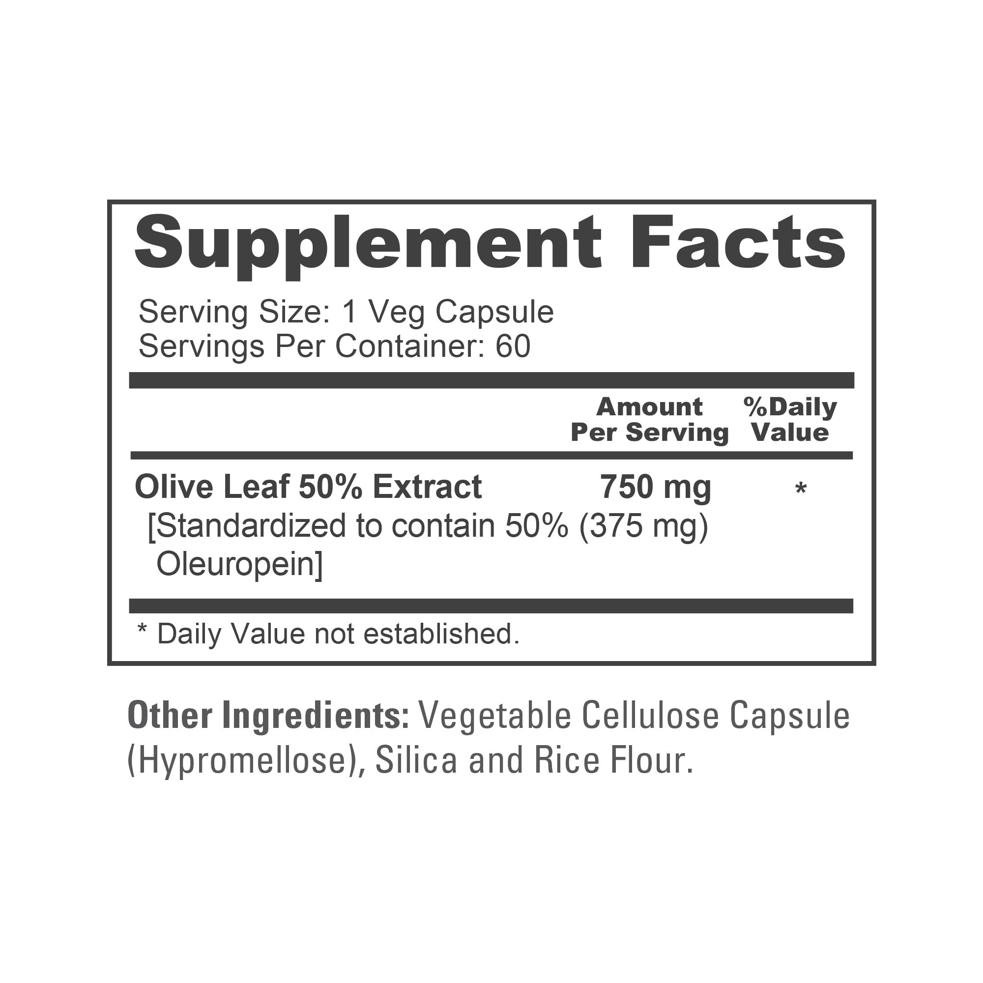 NusaPure Olive Leaf Extract 750 mg - 50% Oleuropein - Vegan and Vegetarian Non-GMO - Super Strength - No Oil - 60 Capsules NusaPure Au supplements
