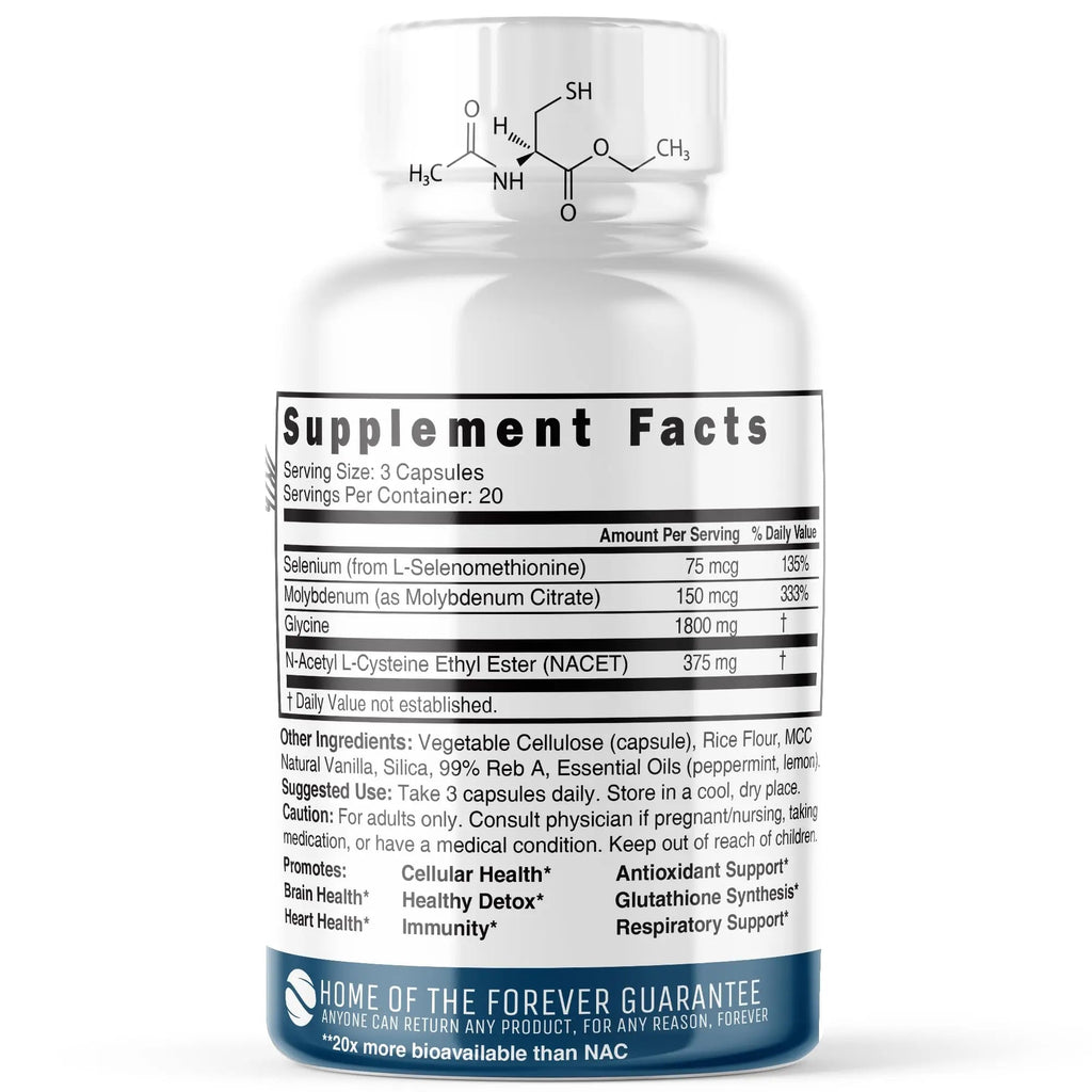 Neuro NAC Supplement 375mg Extra Strength with 1800mg Glycine - N-Acetyl Cysteine Nature's Fusions Au supplements