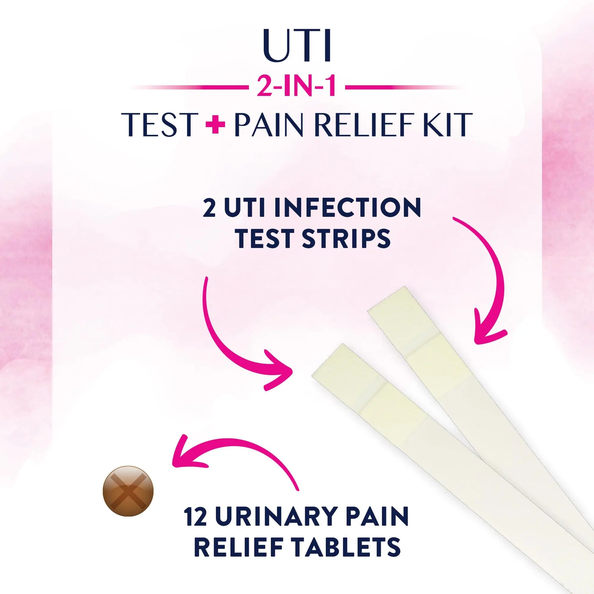 Monistat Maintain UTI 2-in-1 Test & Pain Relief Kit, 2 Test Strips & 12 Urinary Pain Relief Tablets, 2 Minute Results and Maximum Strength Pain, Burning and Urgency Relief Monistat Au supplements
