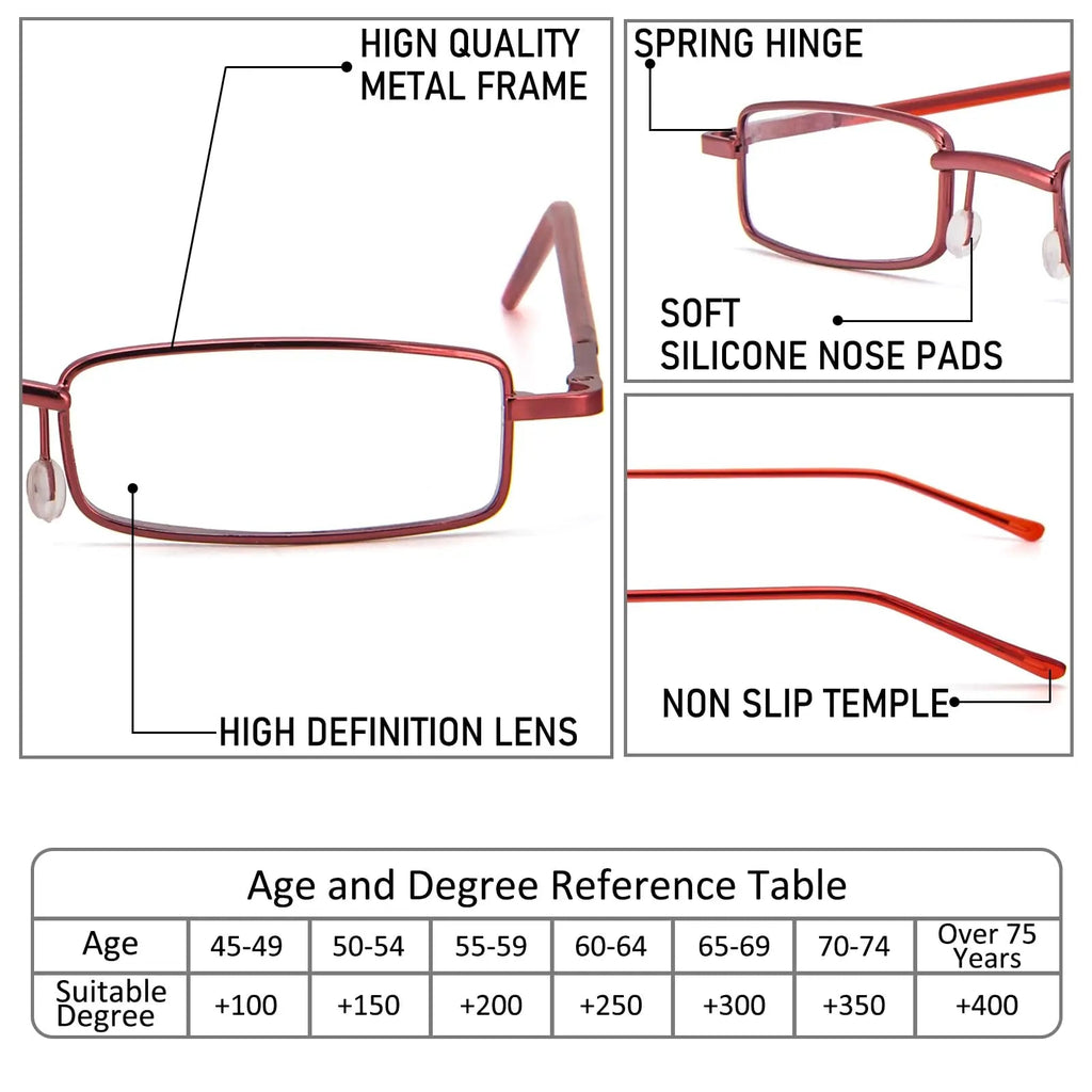 REAVEE 3 Pack Slim Pen Reading Glasses Small Tube Stylish Readers for Women Men REAVEE Au supplements