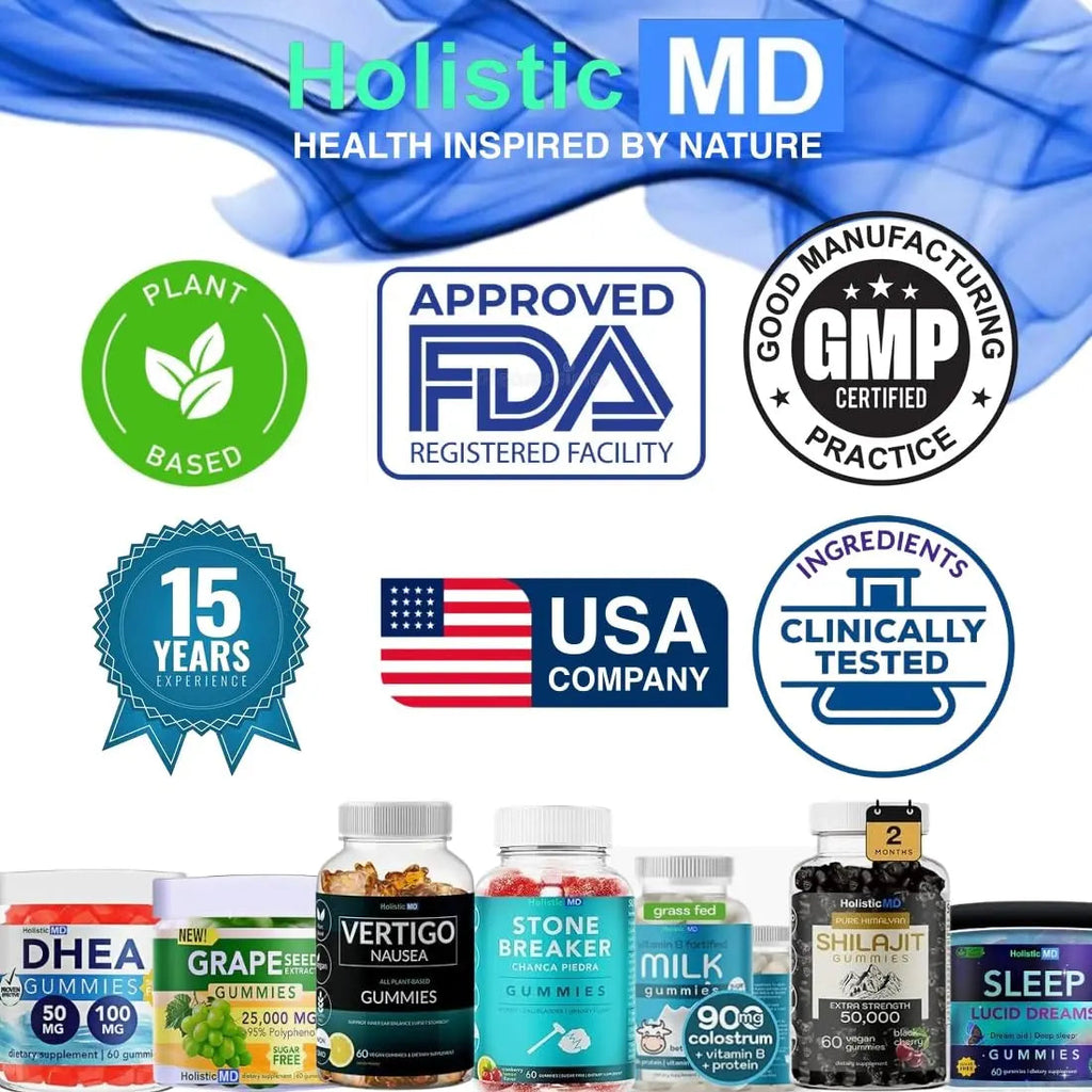Holistic MD Stone Breaker Chanca Piedra 1,500mg Gummies Kidney Stones Cleanse Gallbladder Formula | Plus Cranberry Extract Might Help Urinary Tract Flush Impurities | Fast Absorption Sugar Free 60ct Holistic MD Au supplements