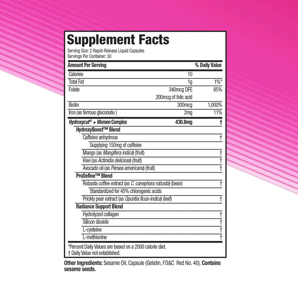 Hydroxycut + Women Pills with Biotin & Collagen | Hair Nails and Skin Vitamins | Iron Supplement Hydroxycut Au supplements
