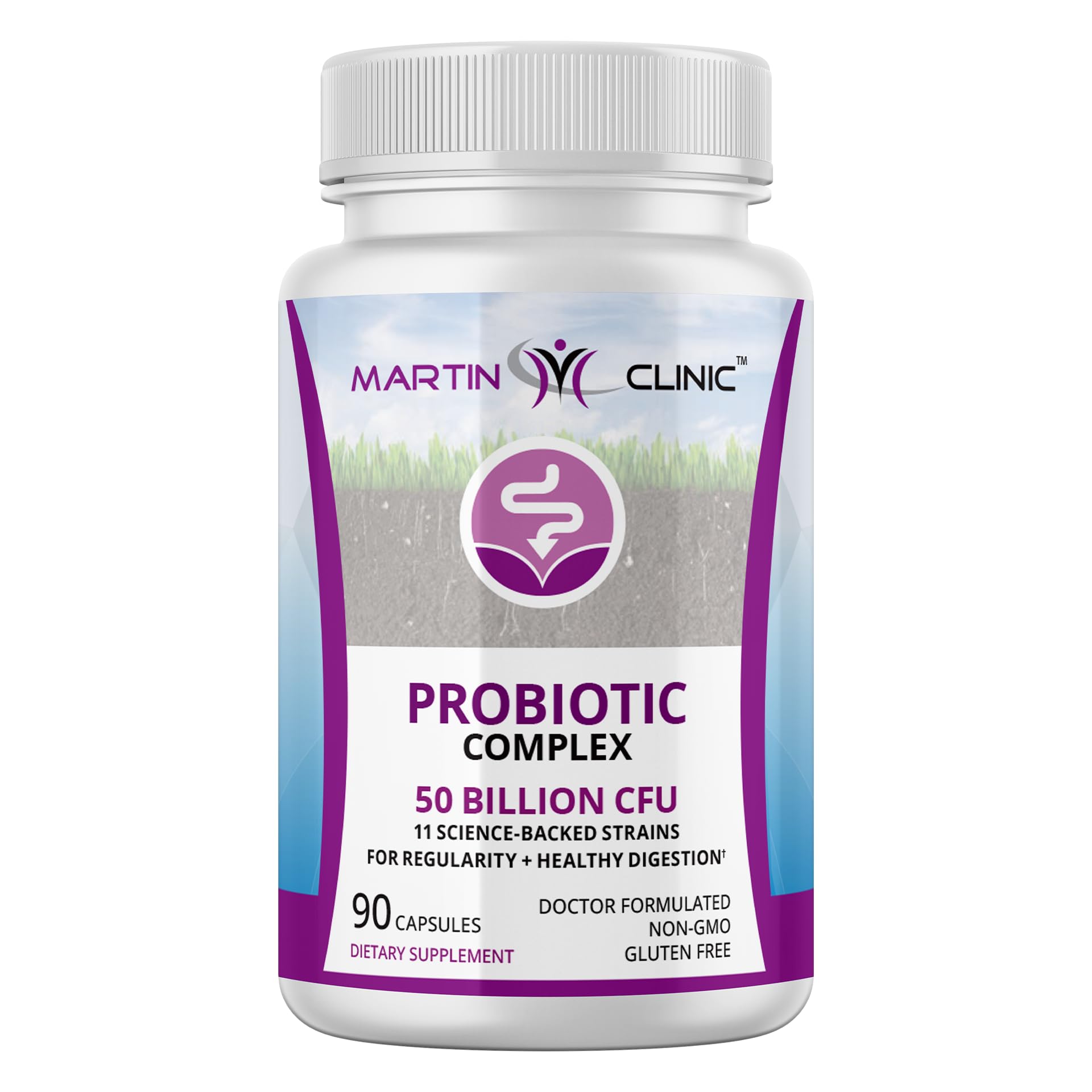 martin clinic Probiotic for Gut Health & Immune Support — Daily Digestive Balance, Bloating Relief & Better Nutrient Absorption — 60 Capsules martin clinic Au supplements