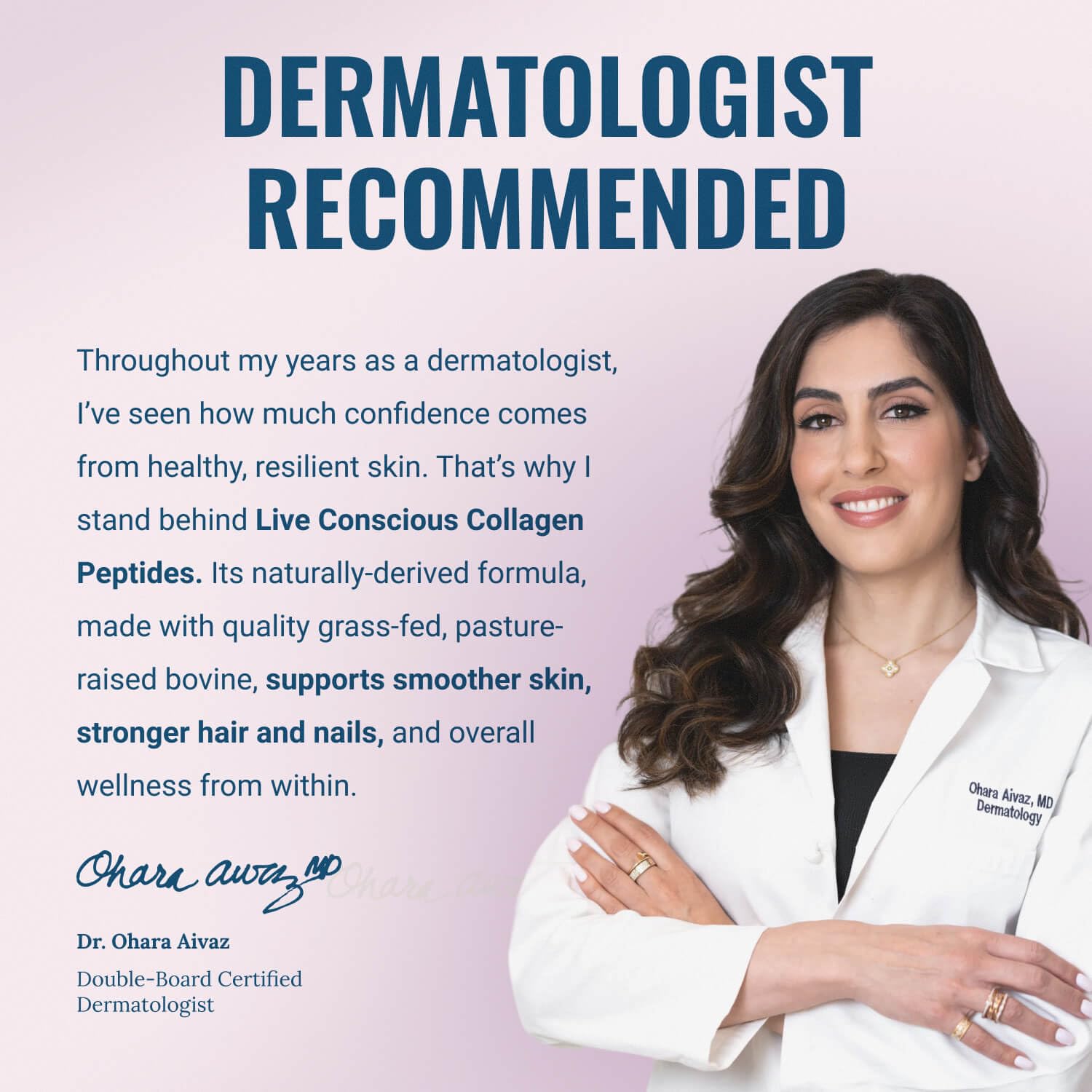 Live Conscious Collagen Peptides Powder - Naturally-Sourced Hydrolyzed Collagen Powder - Hair, Skin, Nail, and Joint Support - Type I & III Grass-Fed Collagen