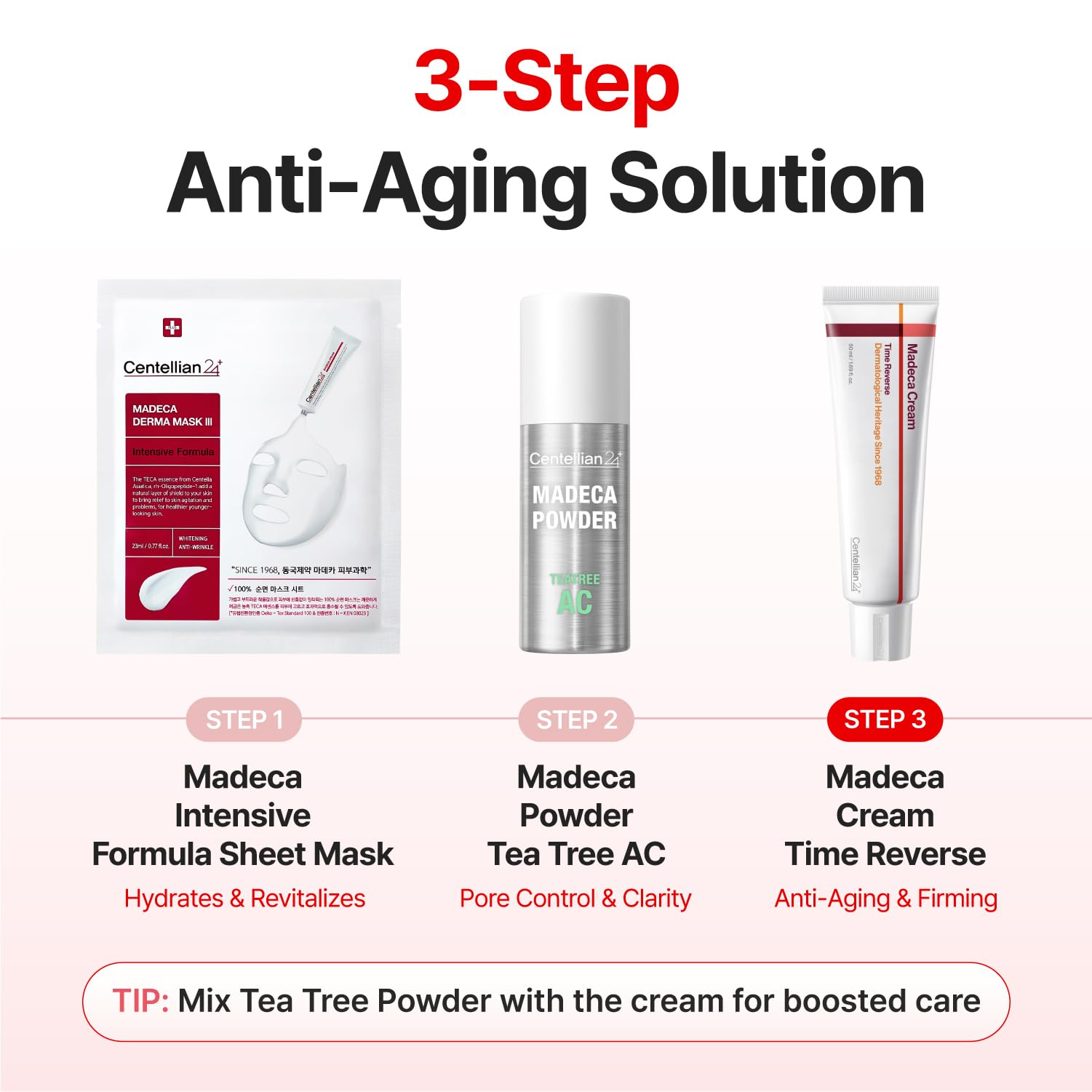 CENTELLIAN 24 Madeca Cream Time Reverse (1.69 fl oz) - TECA Centella Asiatica Glow Face Cream Moisturizer, Hydrating