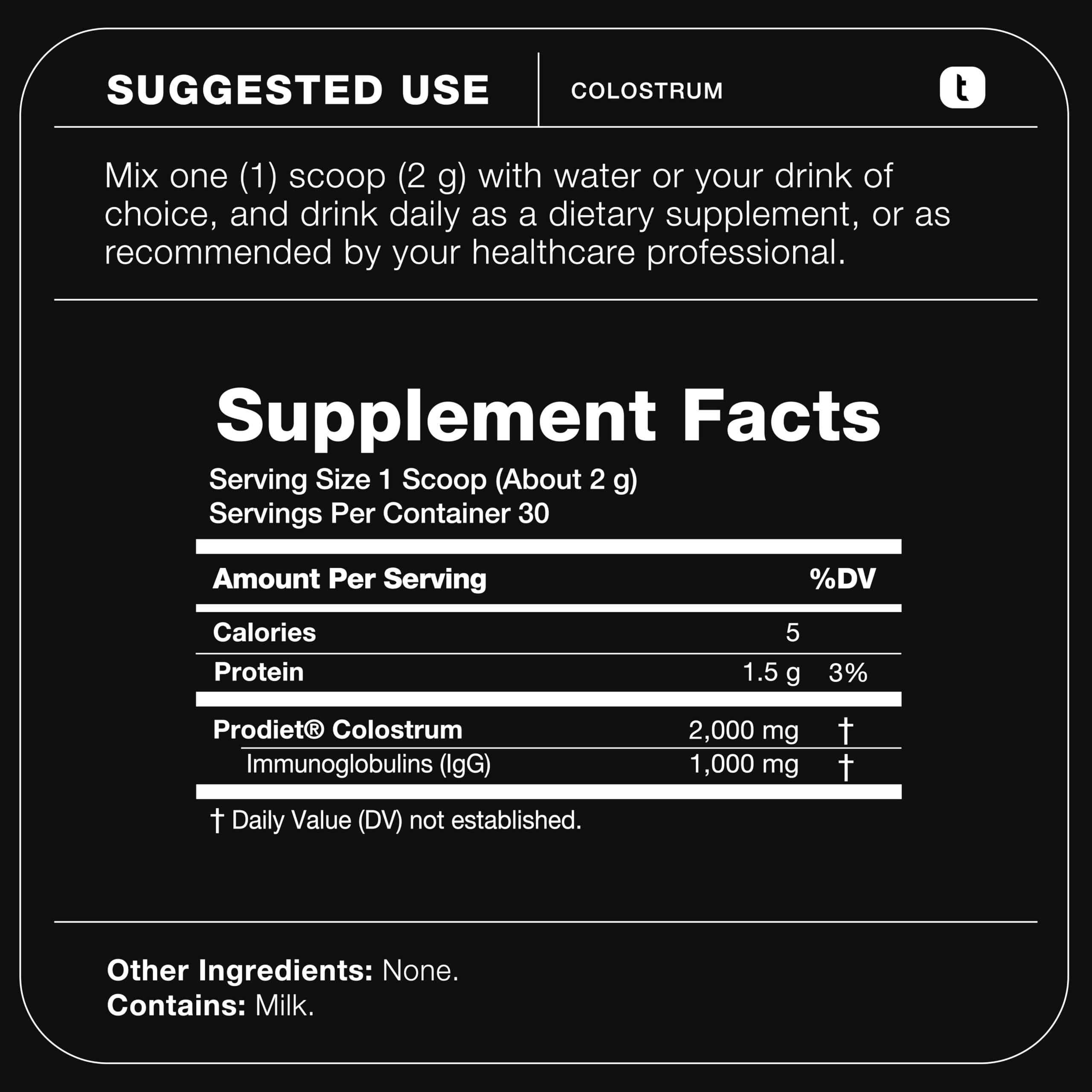 Toniiq Colostrum Powder – Ultra High Potency 50% IgG Concentrate – Farm-to-Jar Traceable French Colostrum – Microfiltered for Purity – Third-Party Lab Verified – 30 Servings Toniiq Au supplements