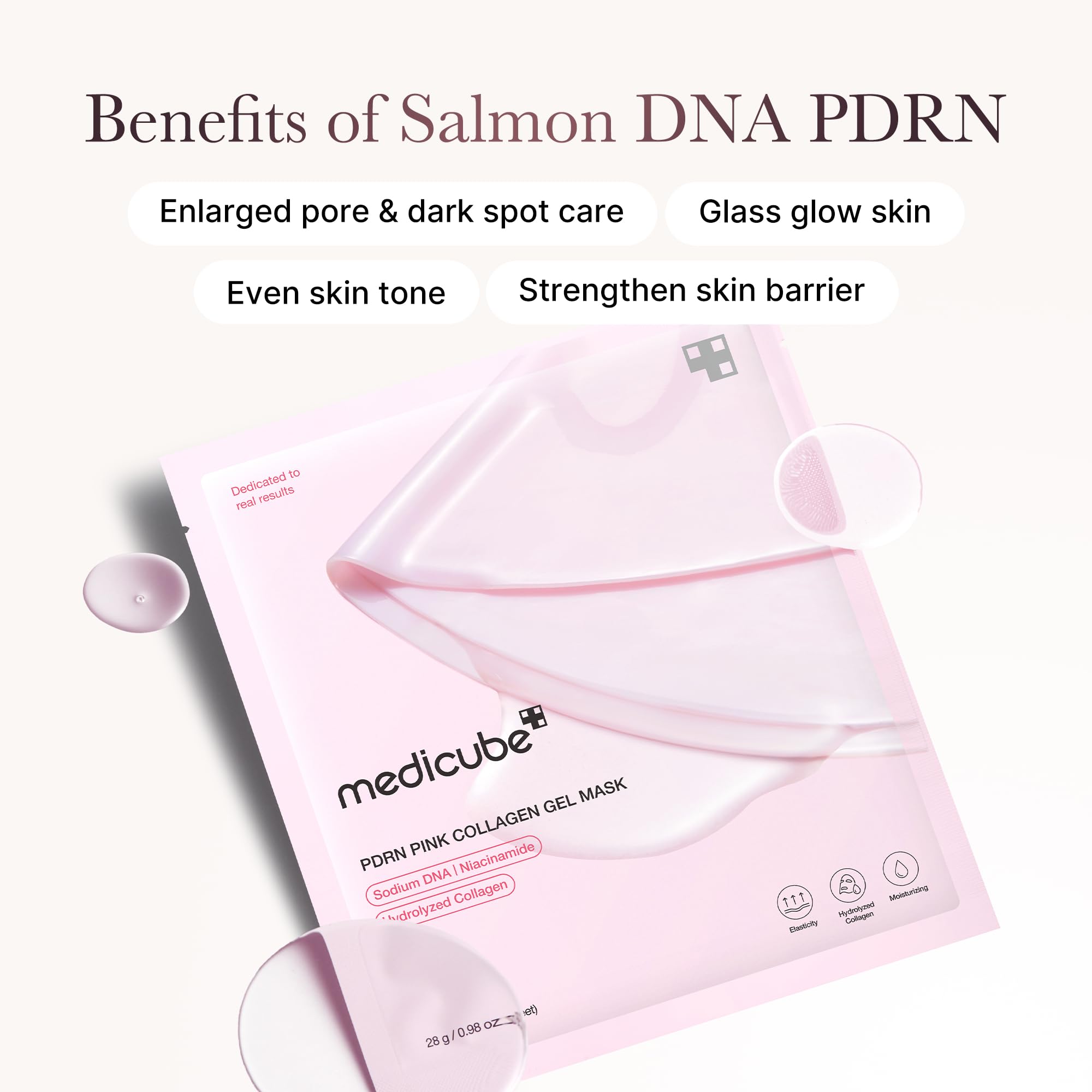 medicube Jelly Gel Mask with Salmon DNA PDRN Pink Collagen | Overnight Face Mask