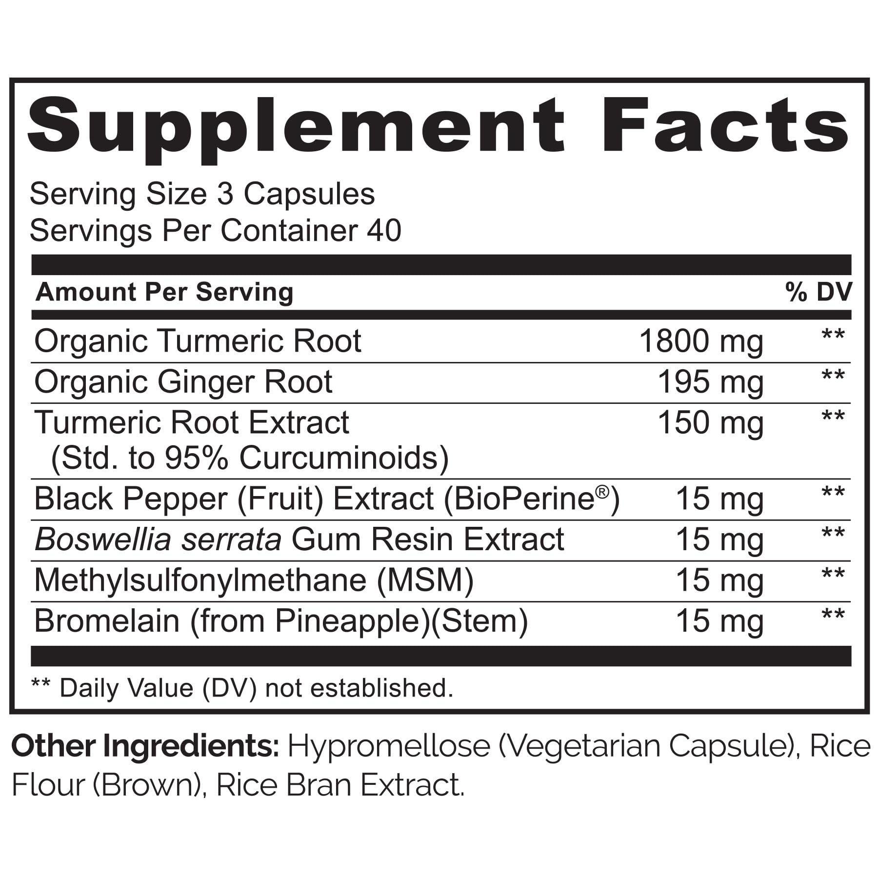 NATURELO Turmeric Curcumin - BioPerine for Better Absorption - Black Pepper, Ginger Root, Curcuminoids - Plant-Based Joint Discomfort Support