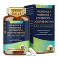Totaria 5-in-1 60 Billion CFU Probiotic Prebiotic & Postbiotic for Women & Men, w/Digestive Enzymes, Slippery Elm, Daily Complete Gut Health,