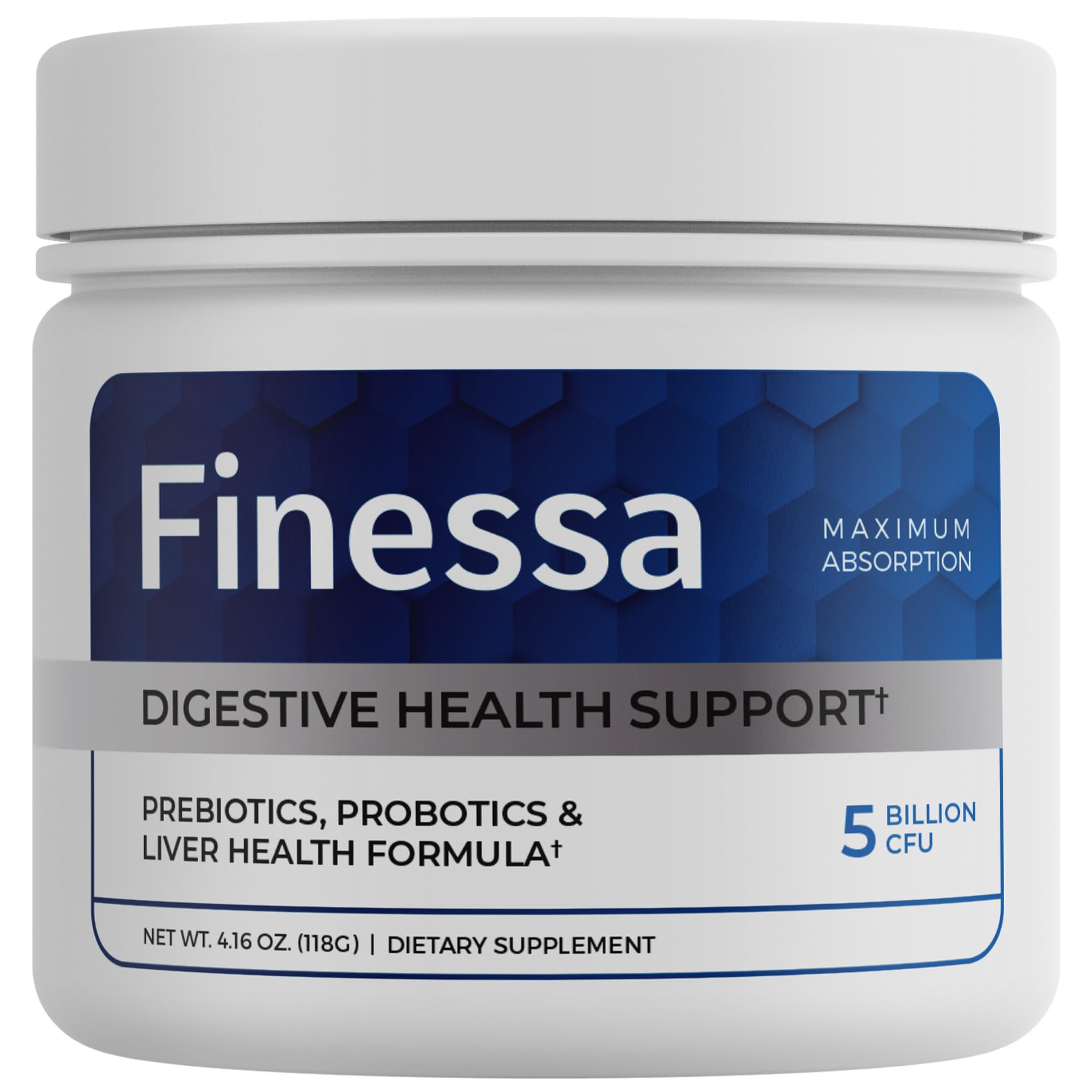 Finessa Digestive Probiotic Drink - 2in1 Digestive Health, Liver Cleanse Detox & Repair | Constipation, Gas and Bloating Relief | Gut Health Blend with Prebiotics & Probiotics