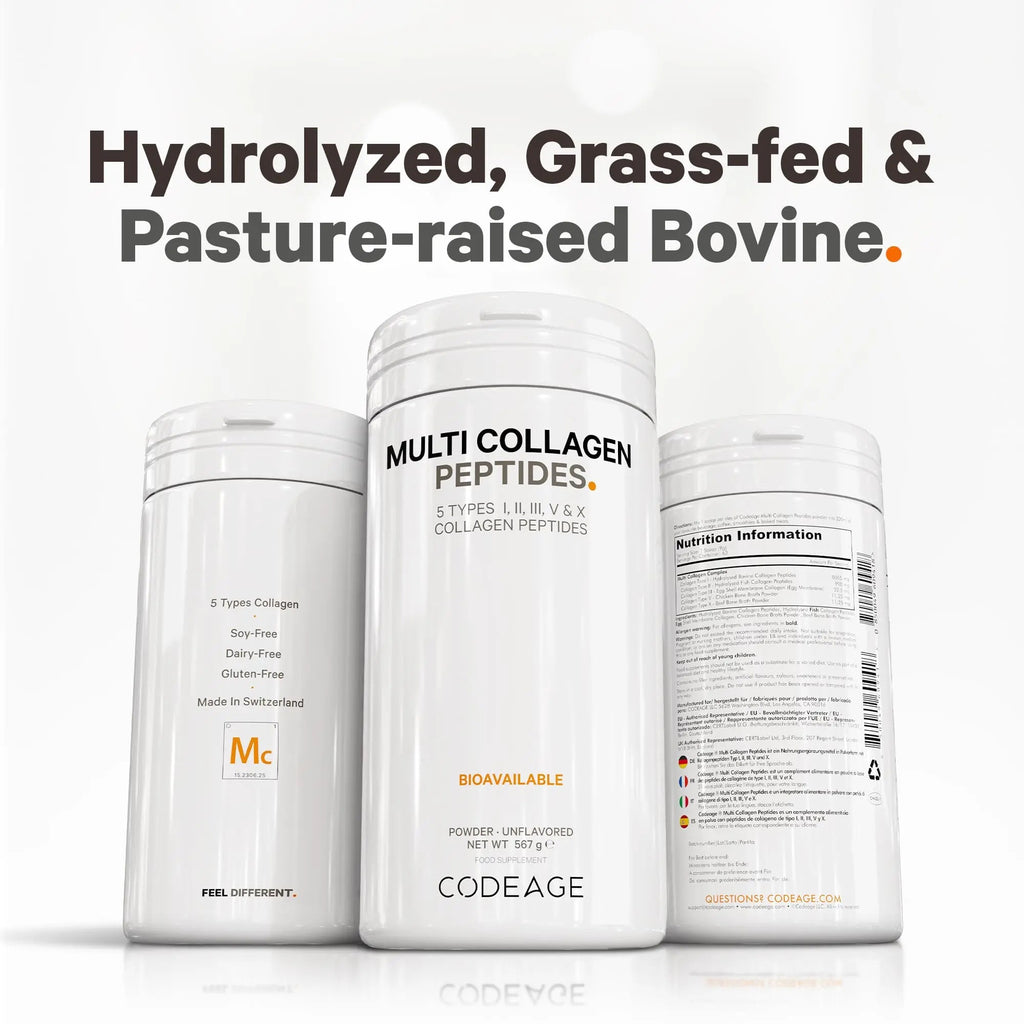 Codeage Multi Collagen Protein Powder Peptides, 2-Month Supply, Hydrolyzed, Type I, II, III, V, X Grass Fed Codeage Au supplements