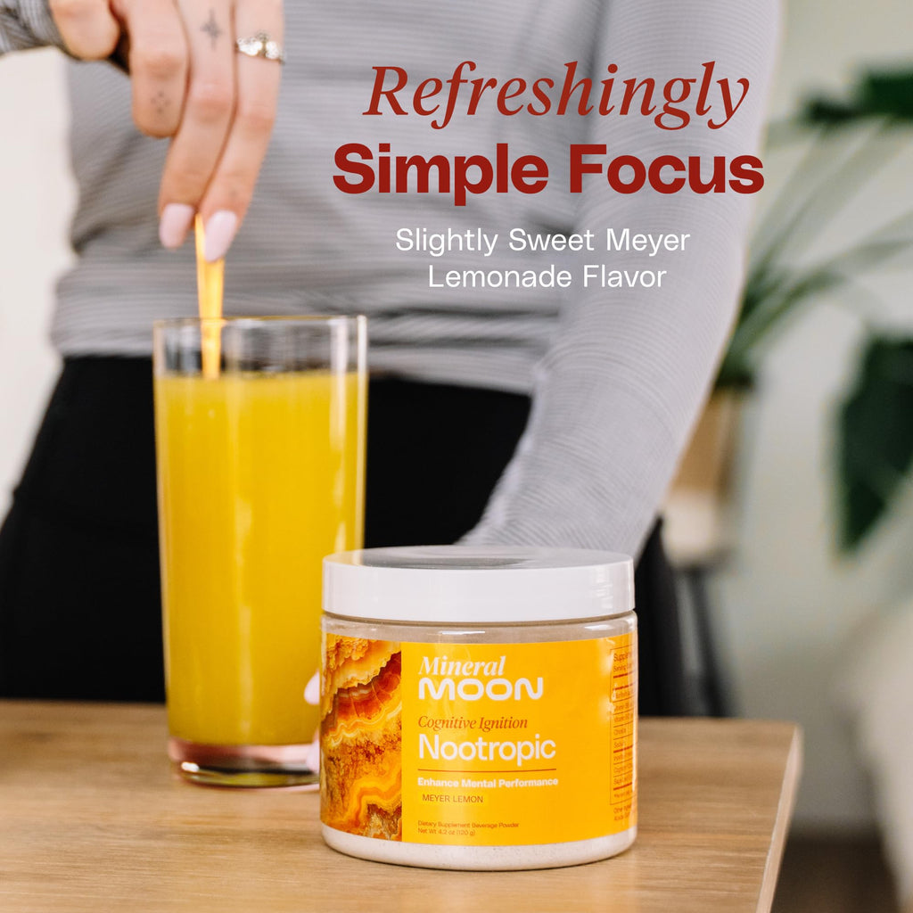 Mineral Moon Premium Cognitive Ignition Nootropic Powder - Brain Supplements For Memory & Focus - Sage Extract, B Vitamins,Cognizine Citicoline& nooLVL - Supports Mental Clarity - No Caffeine or Sugar Mineral Moon Au supplements