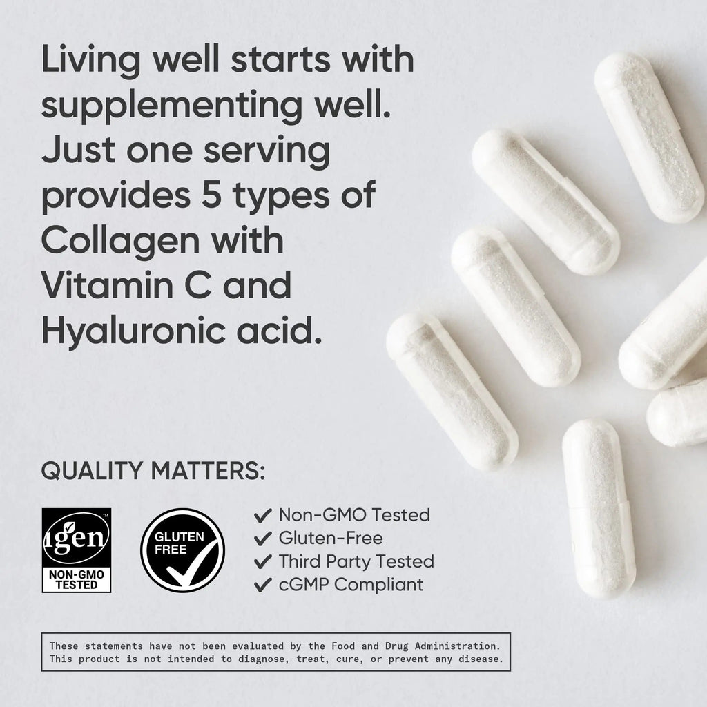 Sports Research Multi Collagen Pills (Type I, II, III, V, X) Hydrolyzed Collagen Peptides Sports Research Au supplements