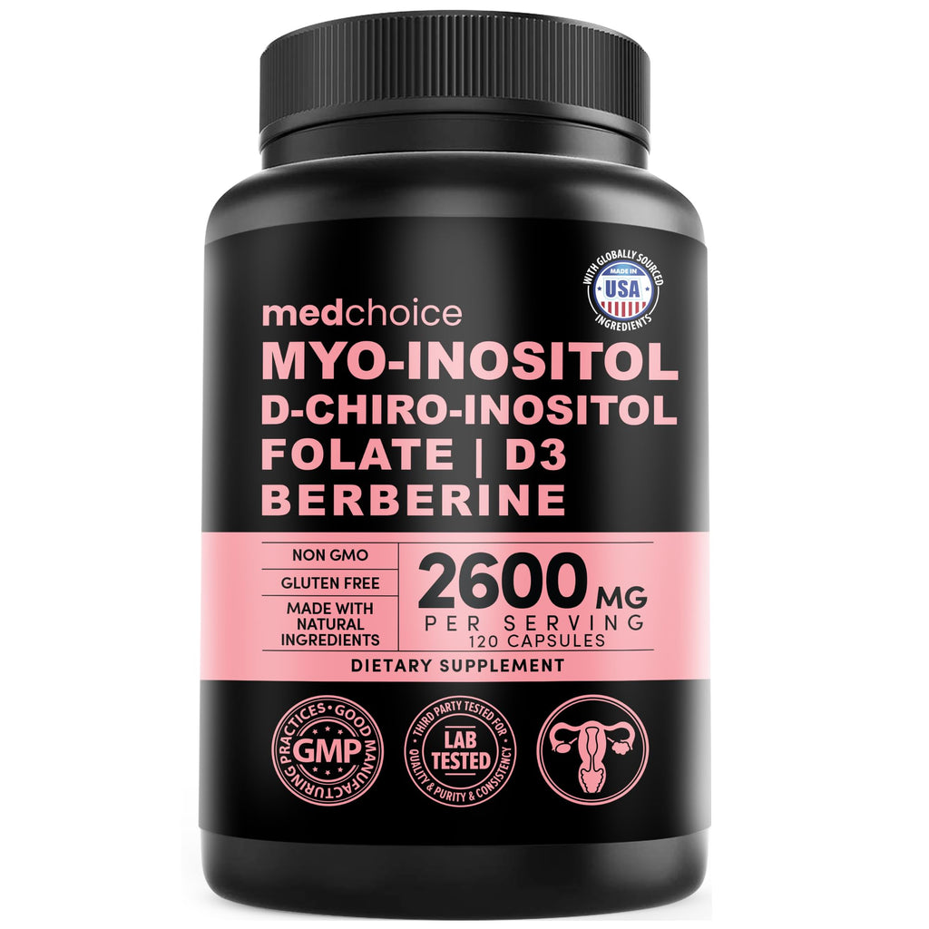 14-in-1 Women’s Inositol Complex Supplement – 40:1 Myo & D-Chiro Inositol with Folate, Vitamin D3, Zinc, Magnesium & Botanicals for Hormone