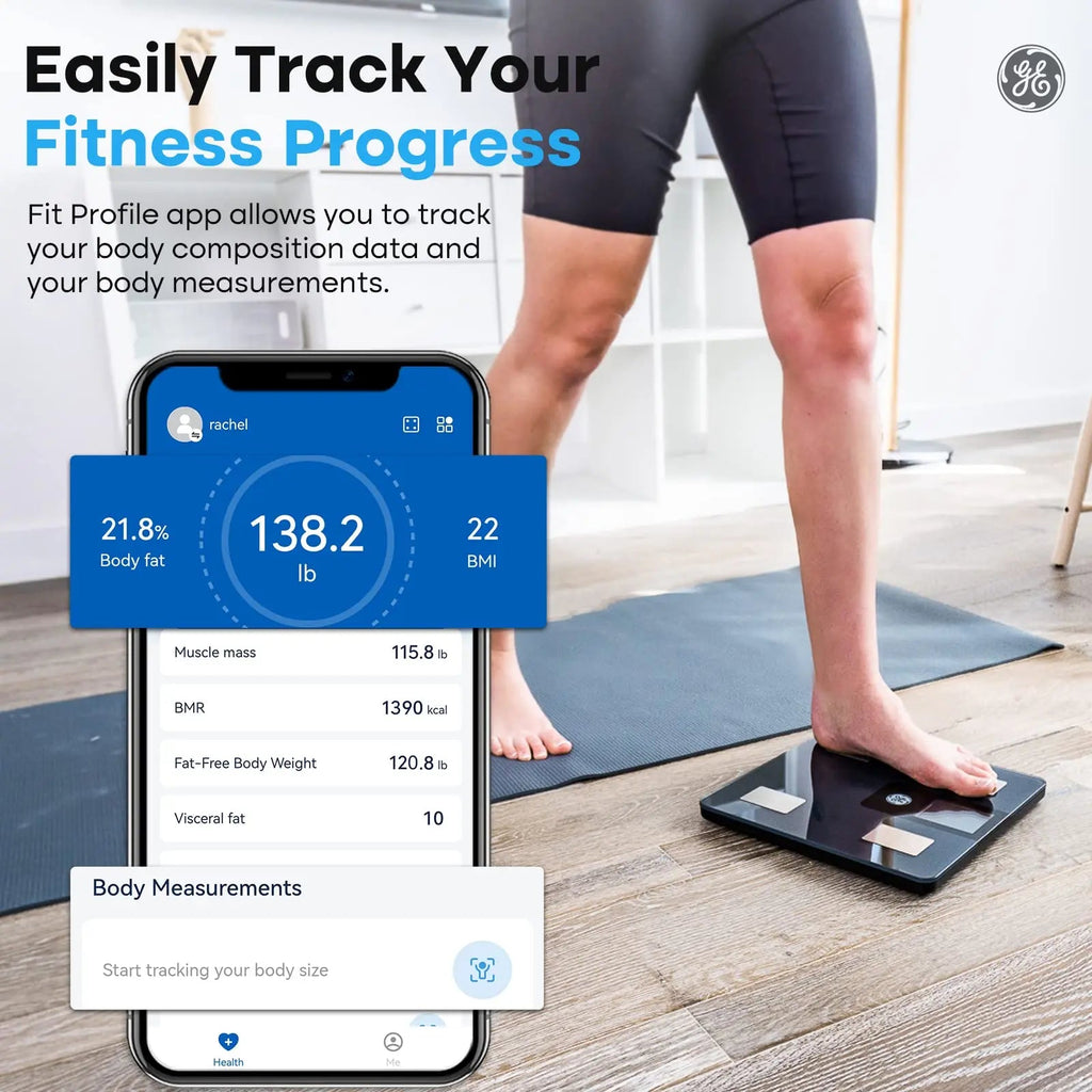 GE Smart Scale for Body Weight and Fat Percentage with All-in-one LCD Display GE Au supplements