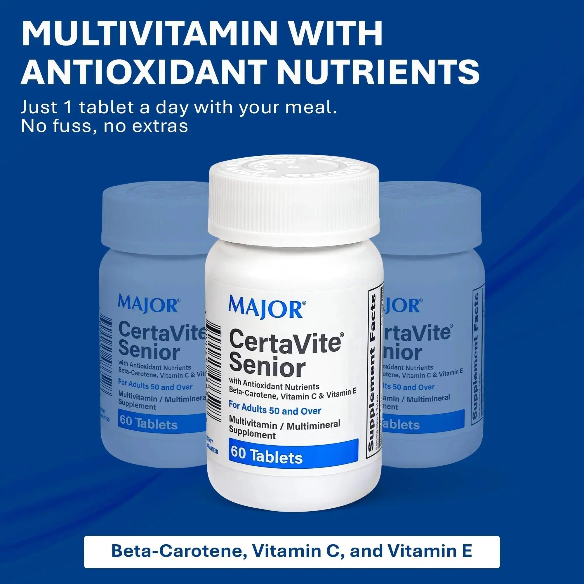 MAJOR CertaVite Senior Multivitamin with Antioxidants – Multivitamin for Women and Men with Beta-Carotene, Iron MAJOR Au supplements