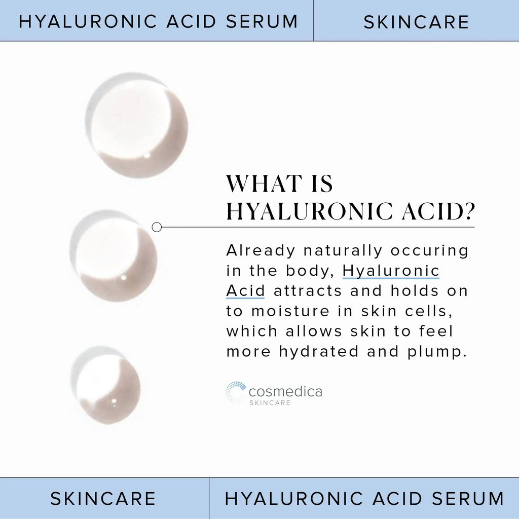 Hyaluronic Acid Serum for Skin 100% Pure Anti Aging Serum Intense Hydration Cosmedica Skincare Au supplements