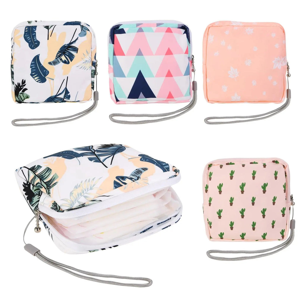 4Pcs Sanitary Napkin Storage Bag, Small Menstrual Period Bag Period Pouch Waterproof Abeillo Au supplements
