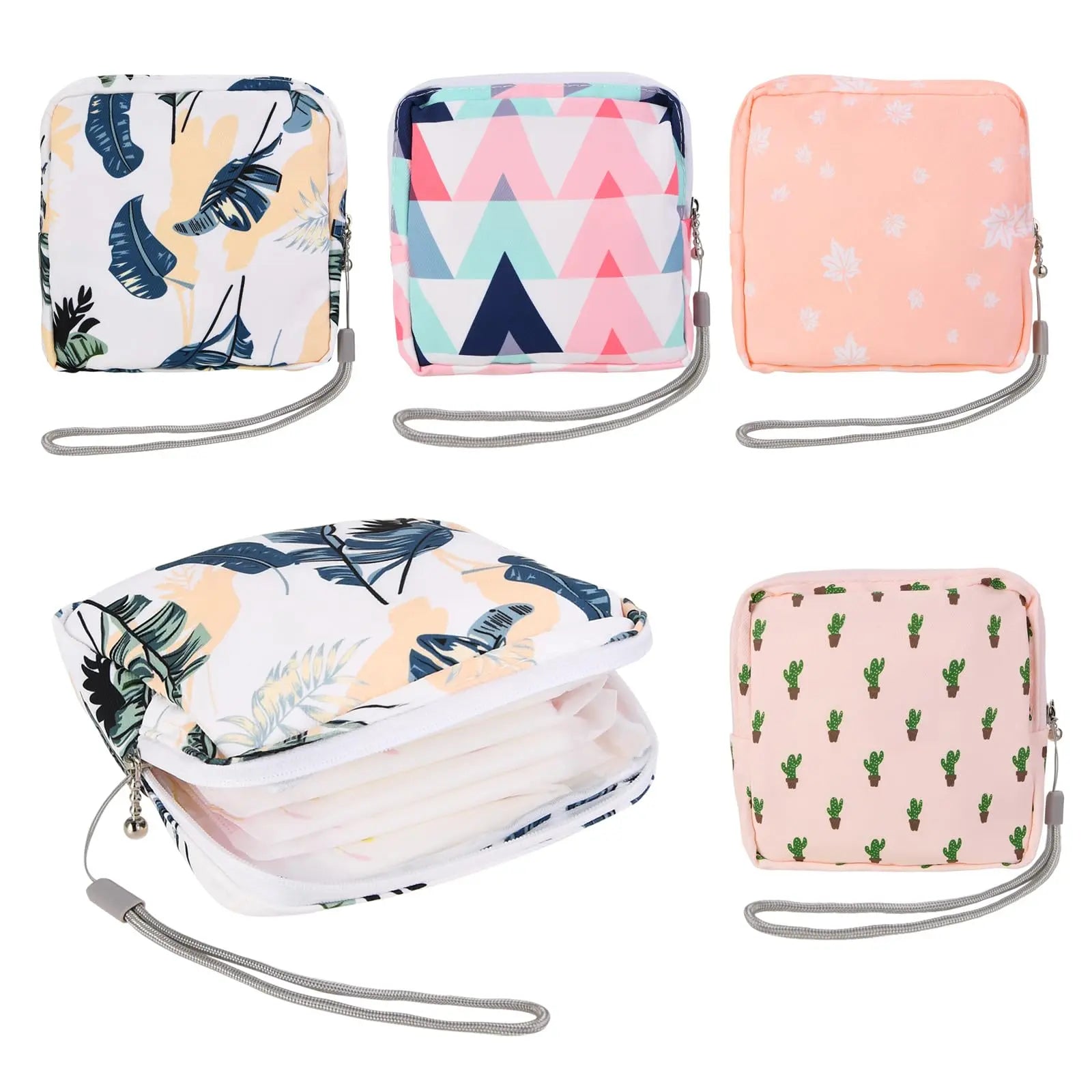 4Pcs Sanitary Napkin Storage Bag, Small Menstrual Period Bag Period Pouch Waterproof Abeillo Au supplements