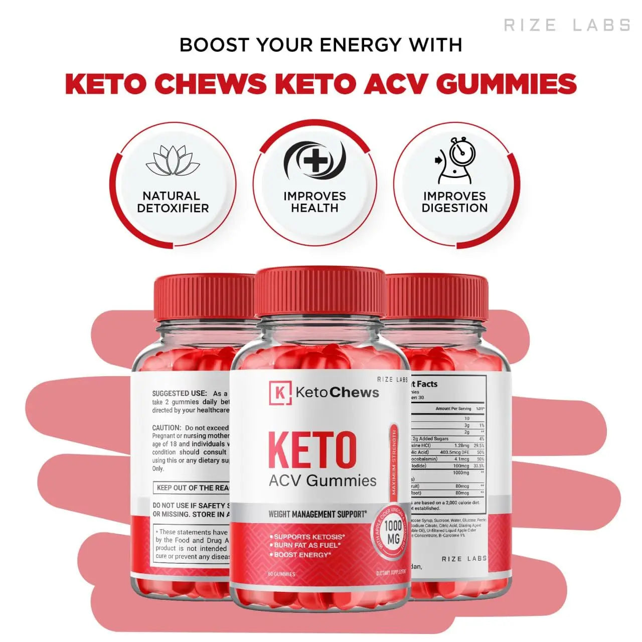 (2 Pack) Keto Chews Gummies - Keto Chews ACV Gummies for Weight Loss 525 MG rize labs Au supplements